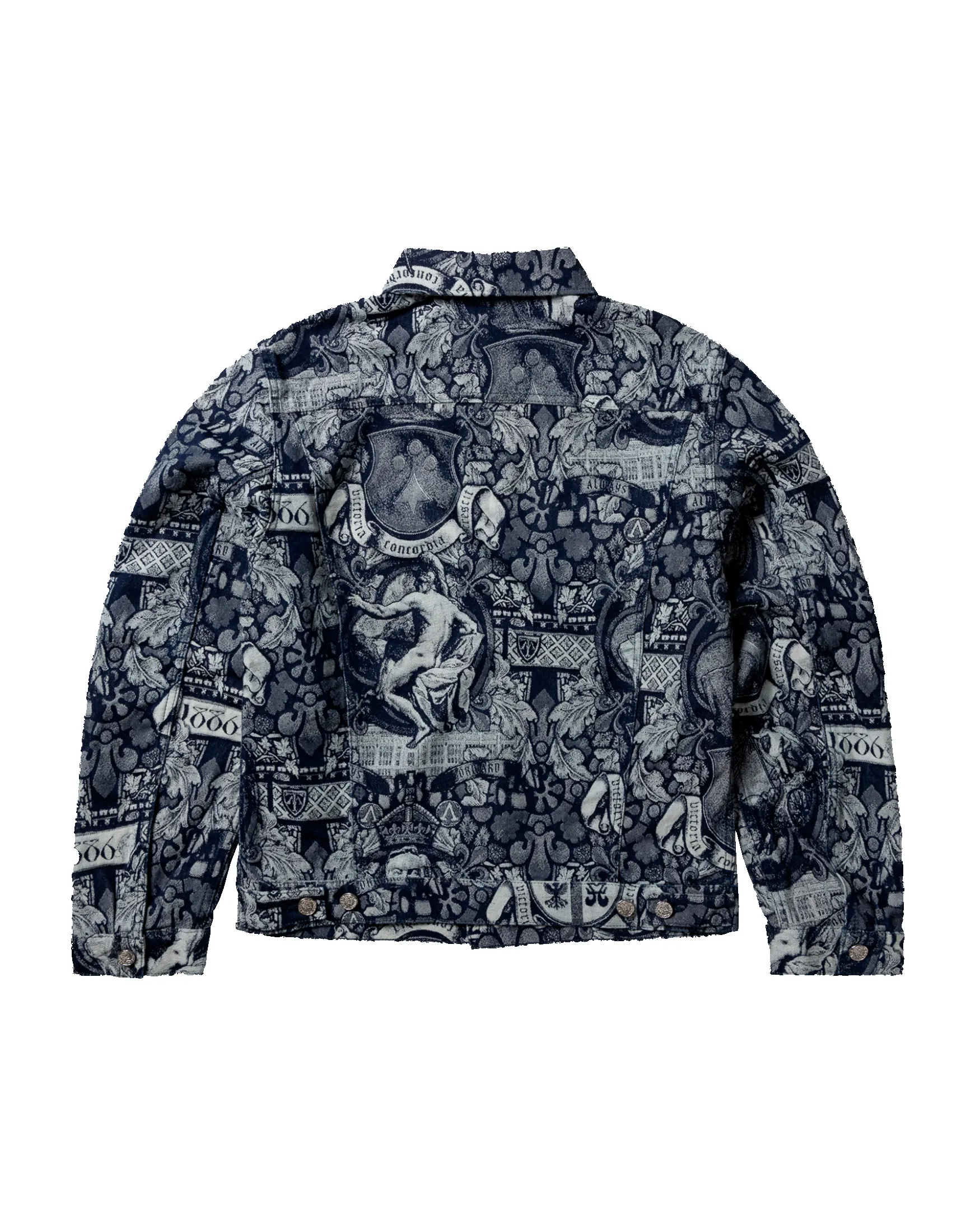 Arsenal X Aries Stained Glass Jacquard Trucker Jacket sold by ARIES product image thumbnail 2