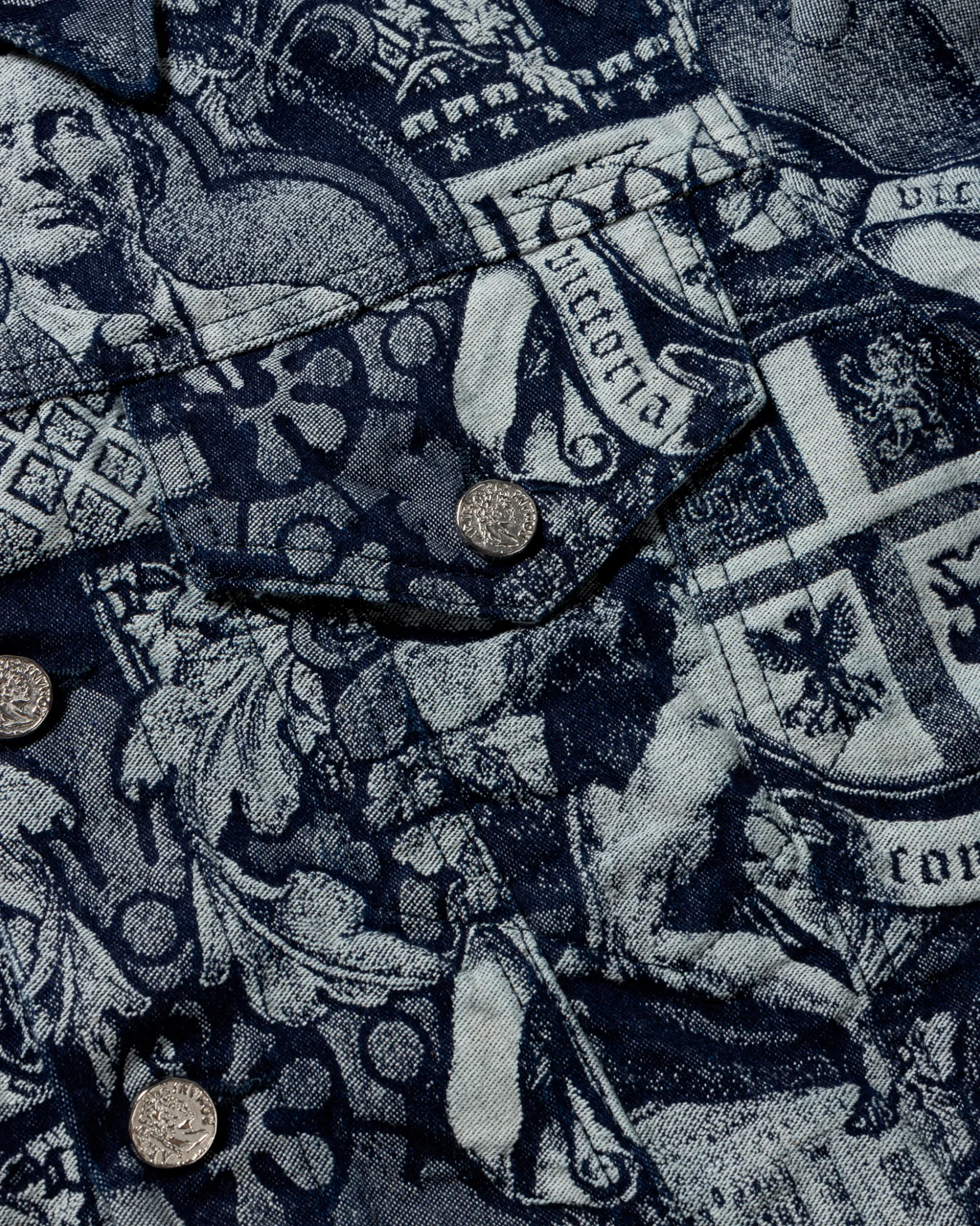 Arsenal X Aries Stained Glass Jacquard Trucker Jacket sold by ARIES product image thumbnail 4