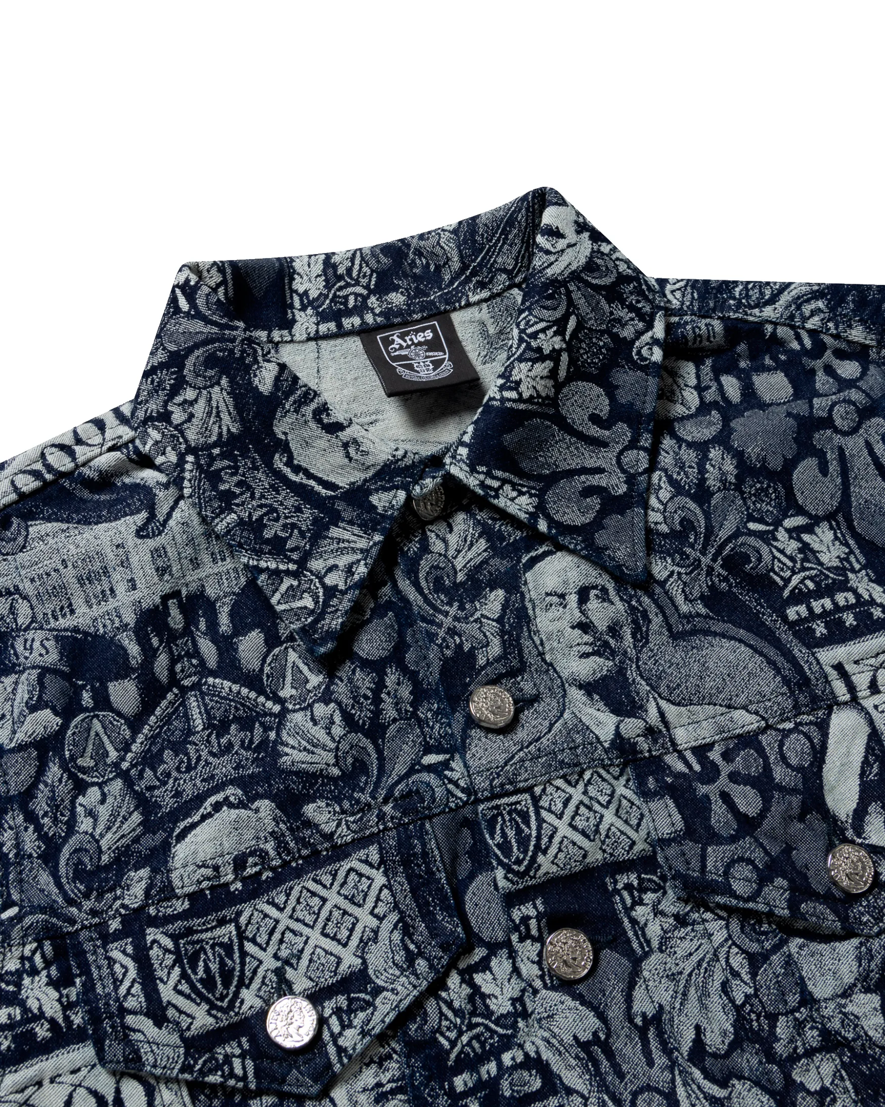 Arsenal X Aries Stained Glass Jacquard Trucker Jacket sold by ARIES product image thumbnail 3