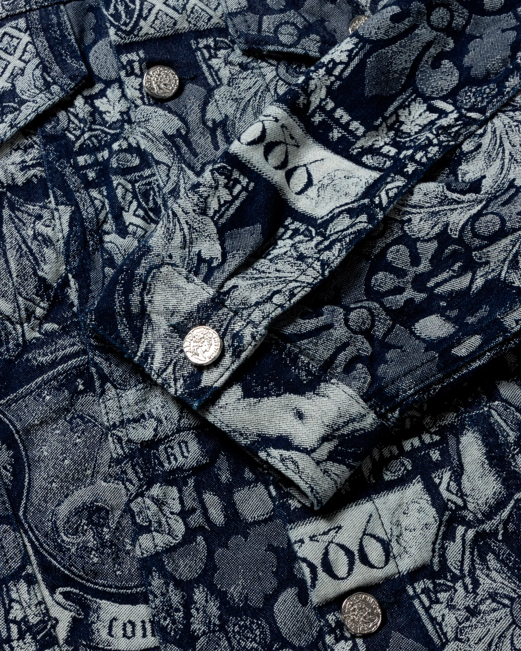 Arsenal X Aries Stained Glass Jacquard Trucker Jacket sold by ARIES product image thumbnail 5