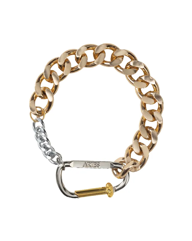 Column Carabiner Gold Chunky Necklace made by ARIES