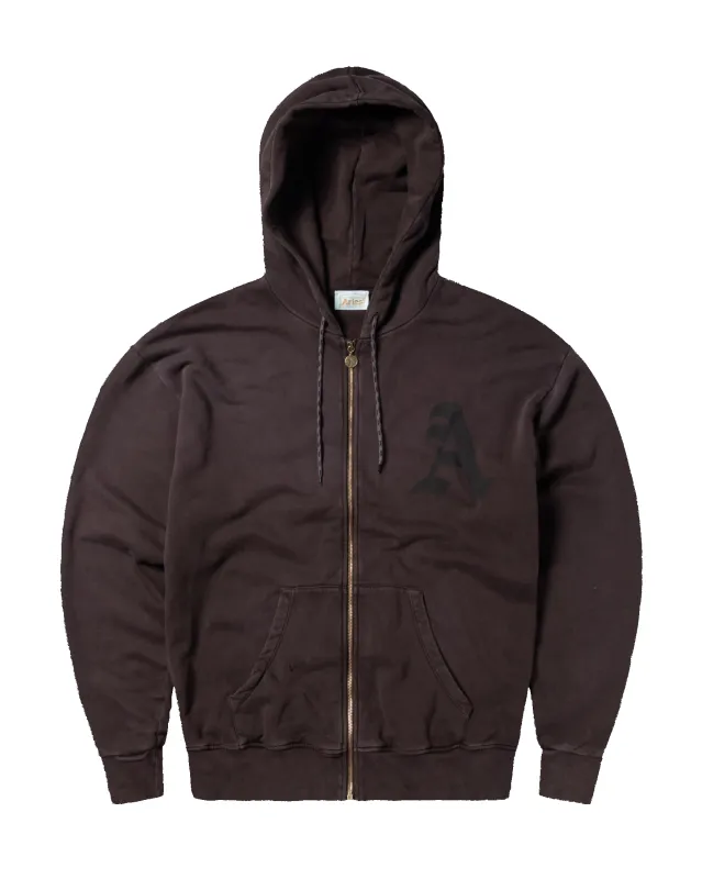 Zip Through Aged Gothic Hoodie made by ARIES