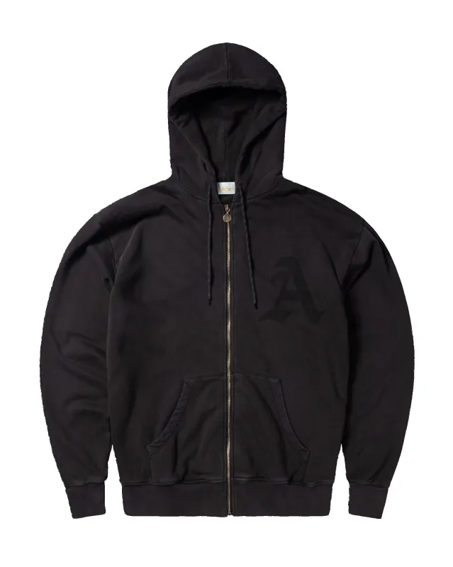 Zip Through Aged Gothic Hoodie made by ARIES