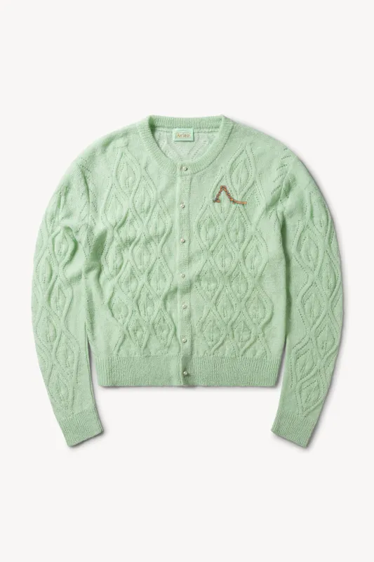 Lace and Leaf Knit Cardigan made by ARIES