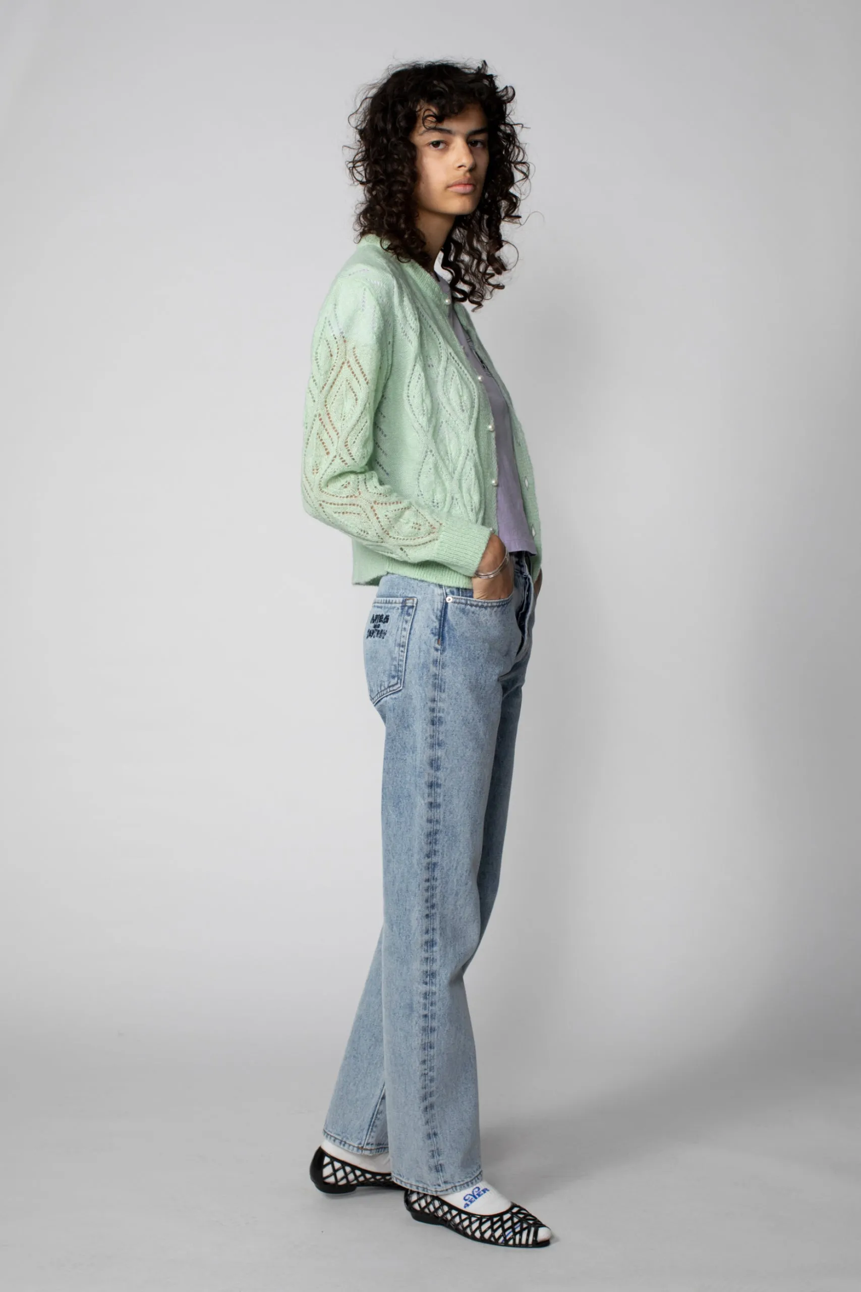 Lace and Leaf Knit Cardigan sold by ARIES product image thumbnail 5