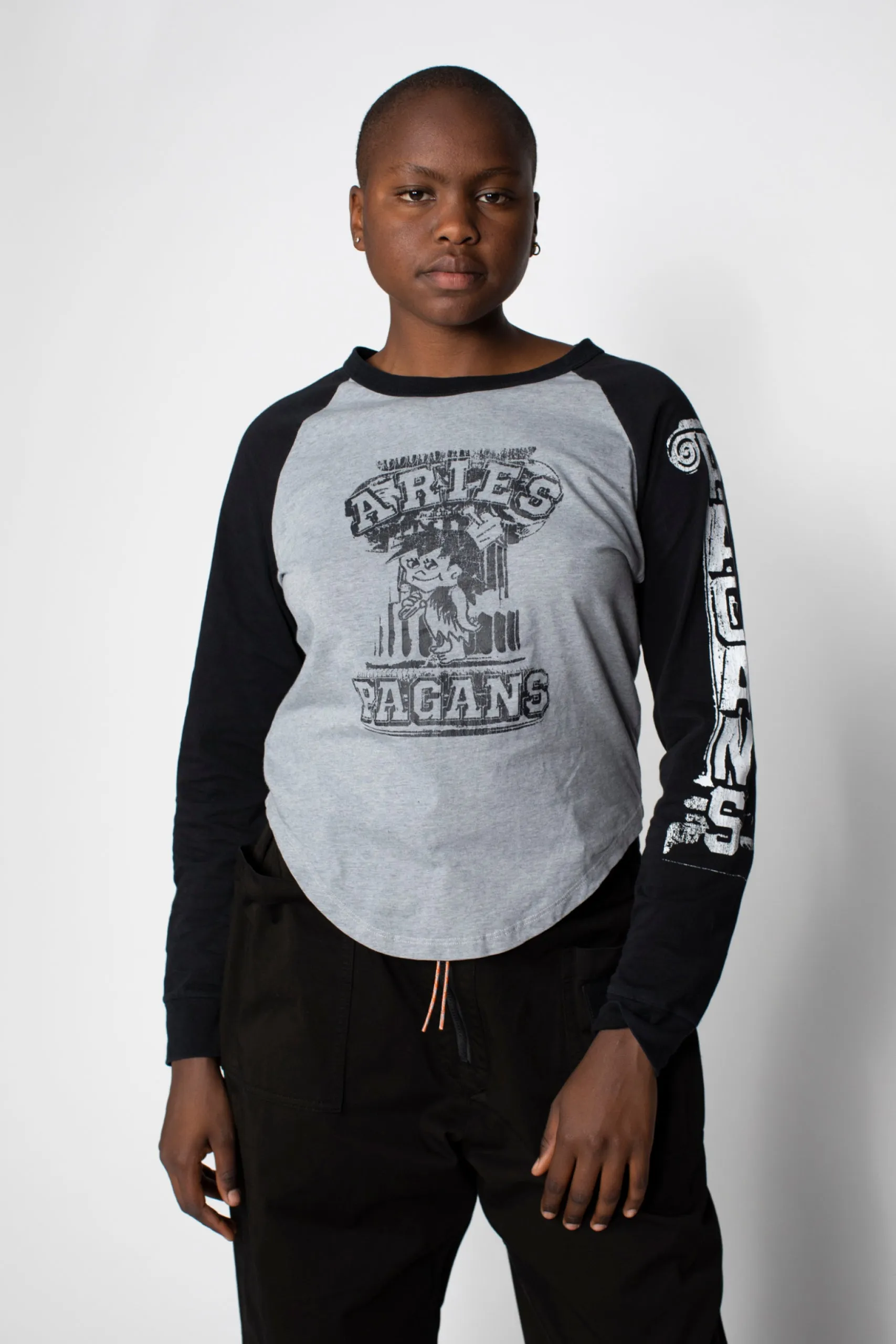 Aged Raglan Baseball LS Tee sold by ARIES product image thumbnail 4