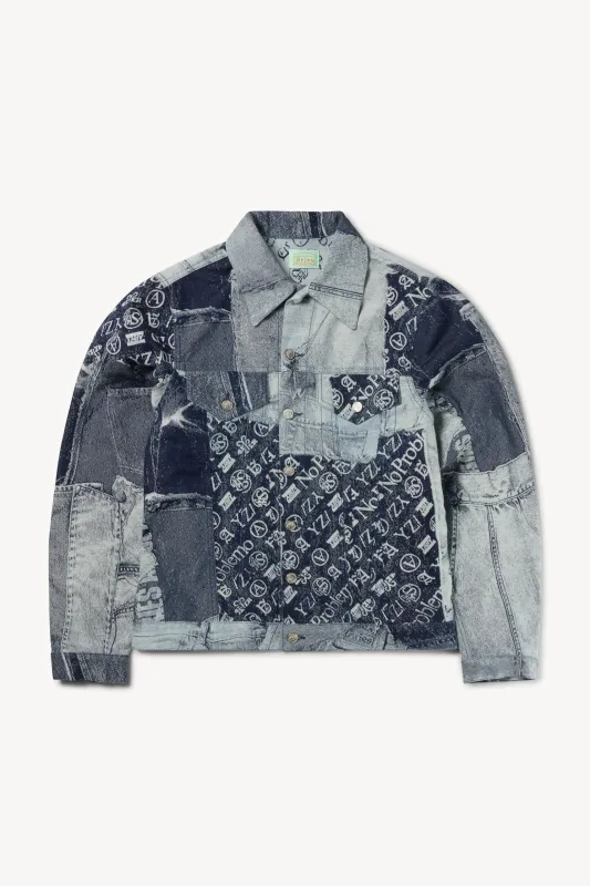 Patchwork Jacquard Trucker Jacket made by ARIES