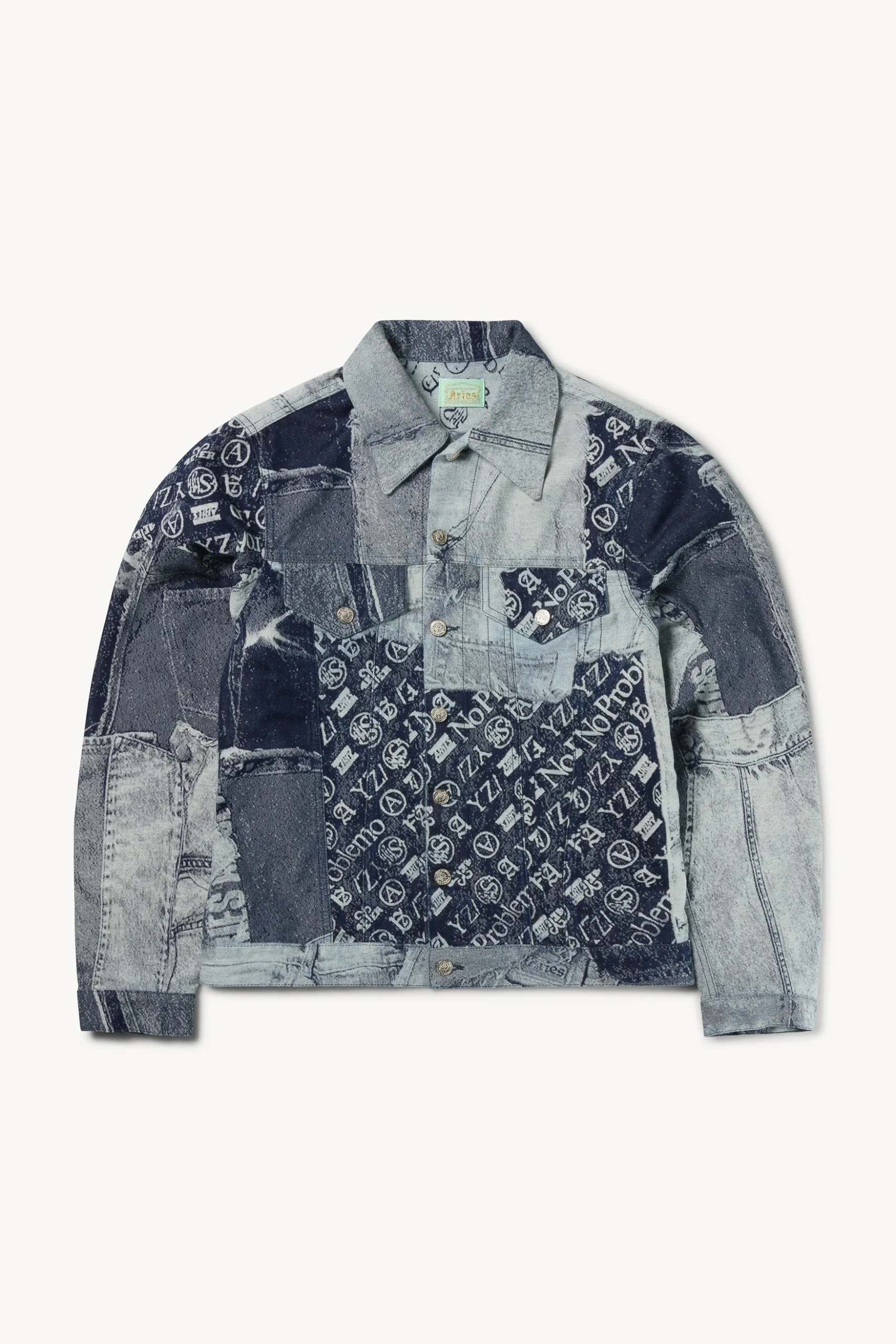 Patchwork Jacquard Trucker Jacket sold by ARIES