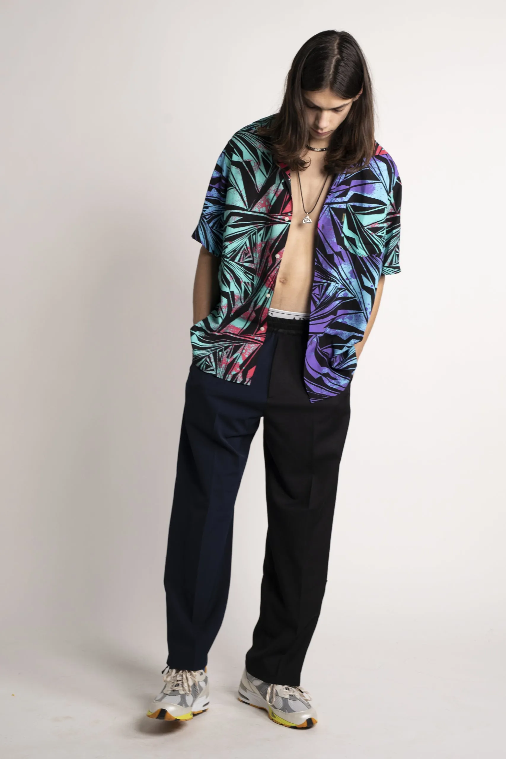 Two Tone Tailored Slacker Pant sold by ARIES product image thumbnail 3