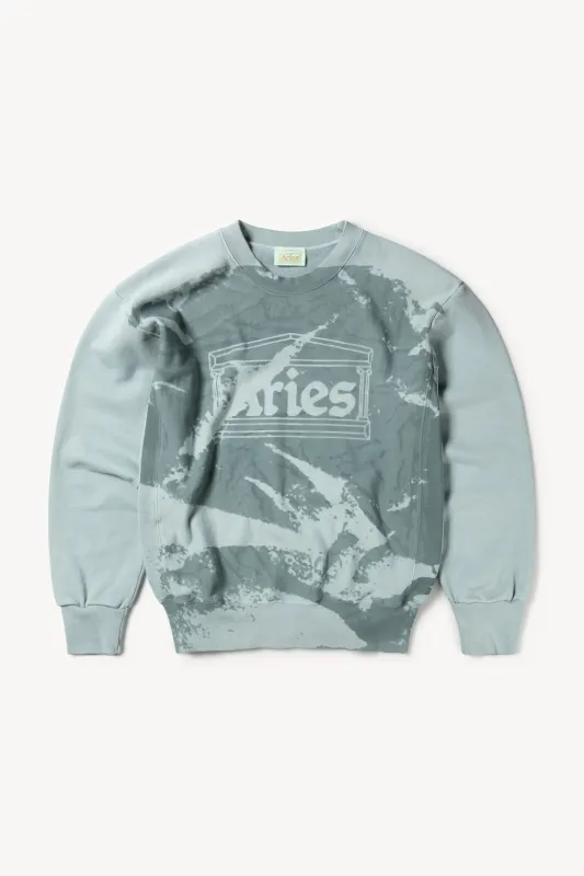 Sunbleached Cross Grain Temple Sweatshirt made by ARIES