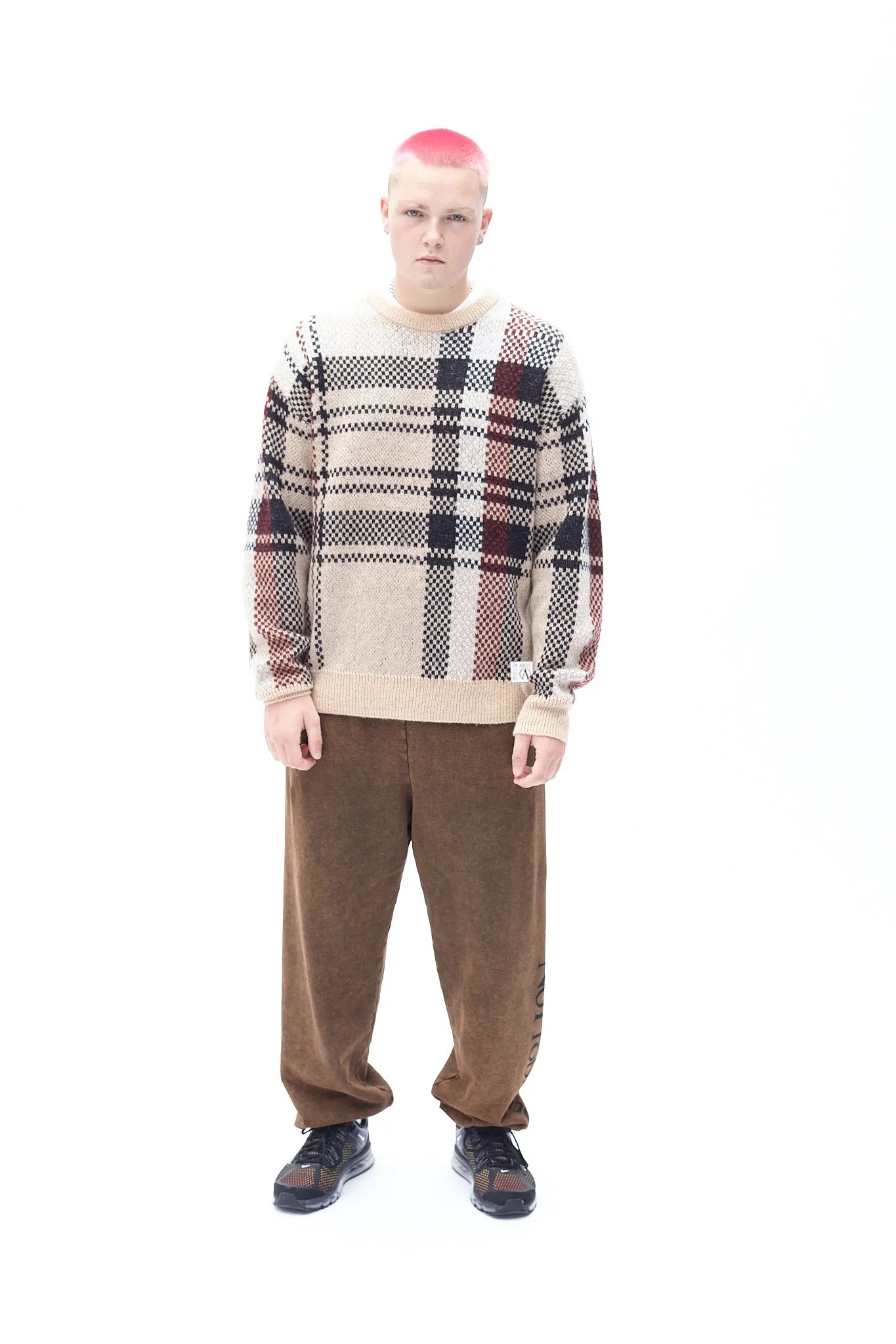 Johnny Plaid Crew Neck Jumper sold by ARIES product image thumbnail 2