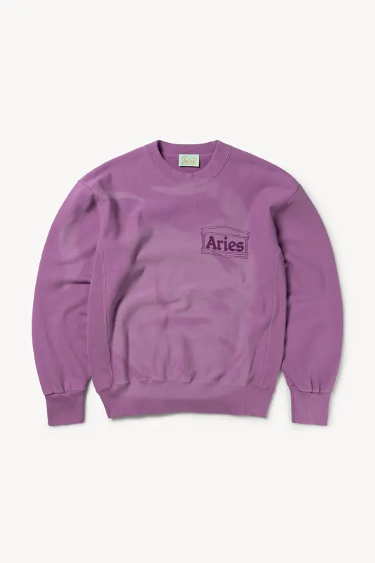 Sunbleached Cross Grain Temple Sweatshirt made by ARIES