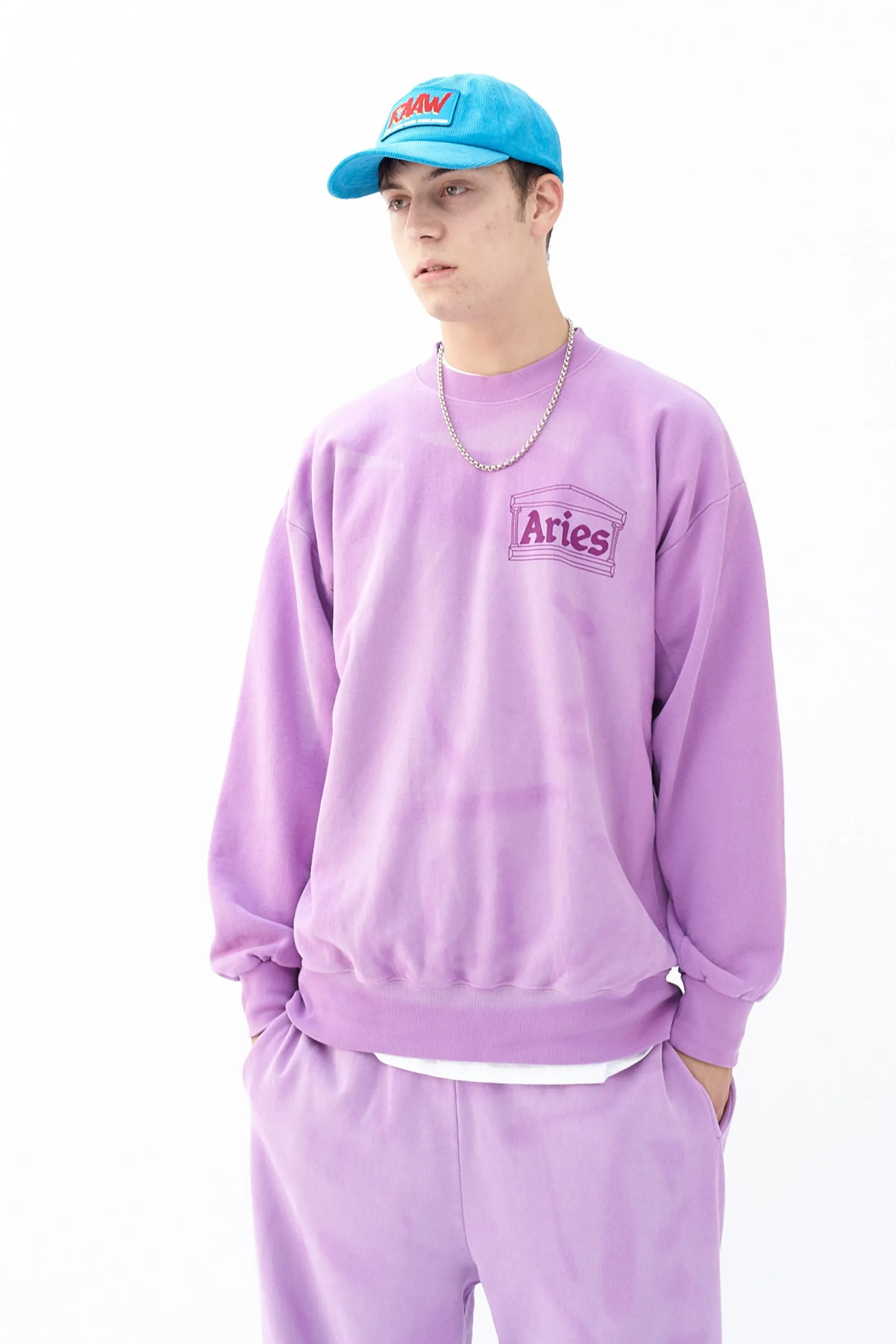 Sunbleached Cross Grain Temple Sweatshirt sold by ARIES product image thumbnail 2