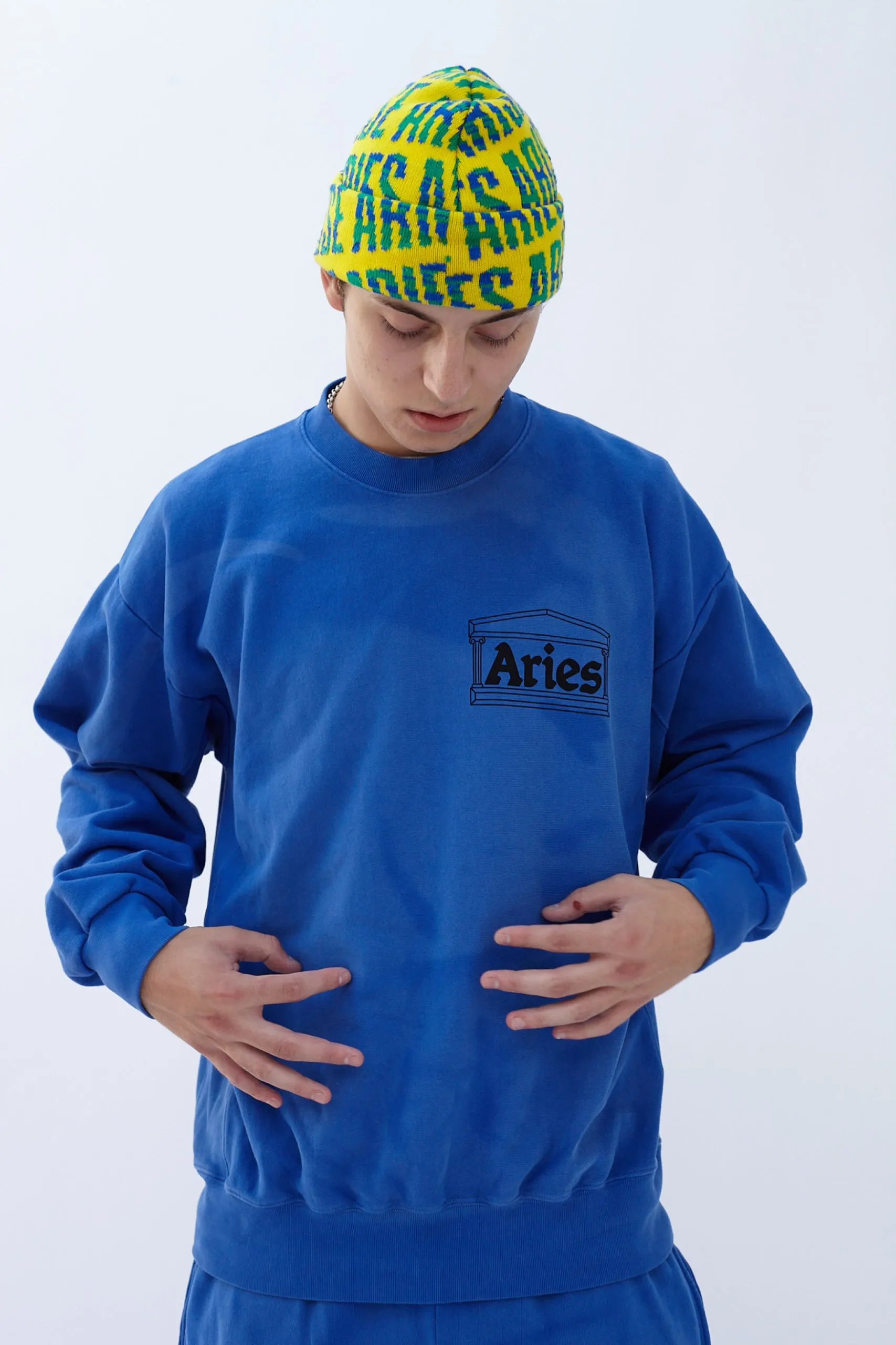 Sunbleached Cross Grain Temple Sweatshirt sold by ARIES product image thumbnail 4
