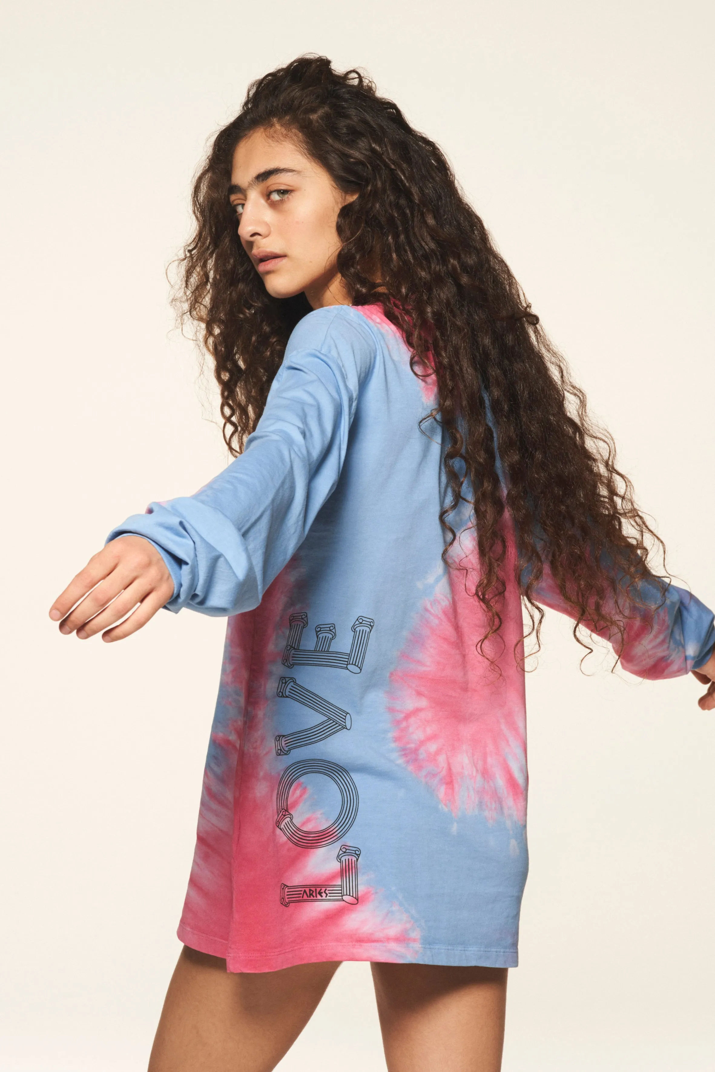 Aries x Love Clouds Tie Dye LS Tee sold by ARIES product image thumbnail 4