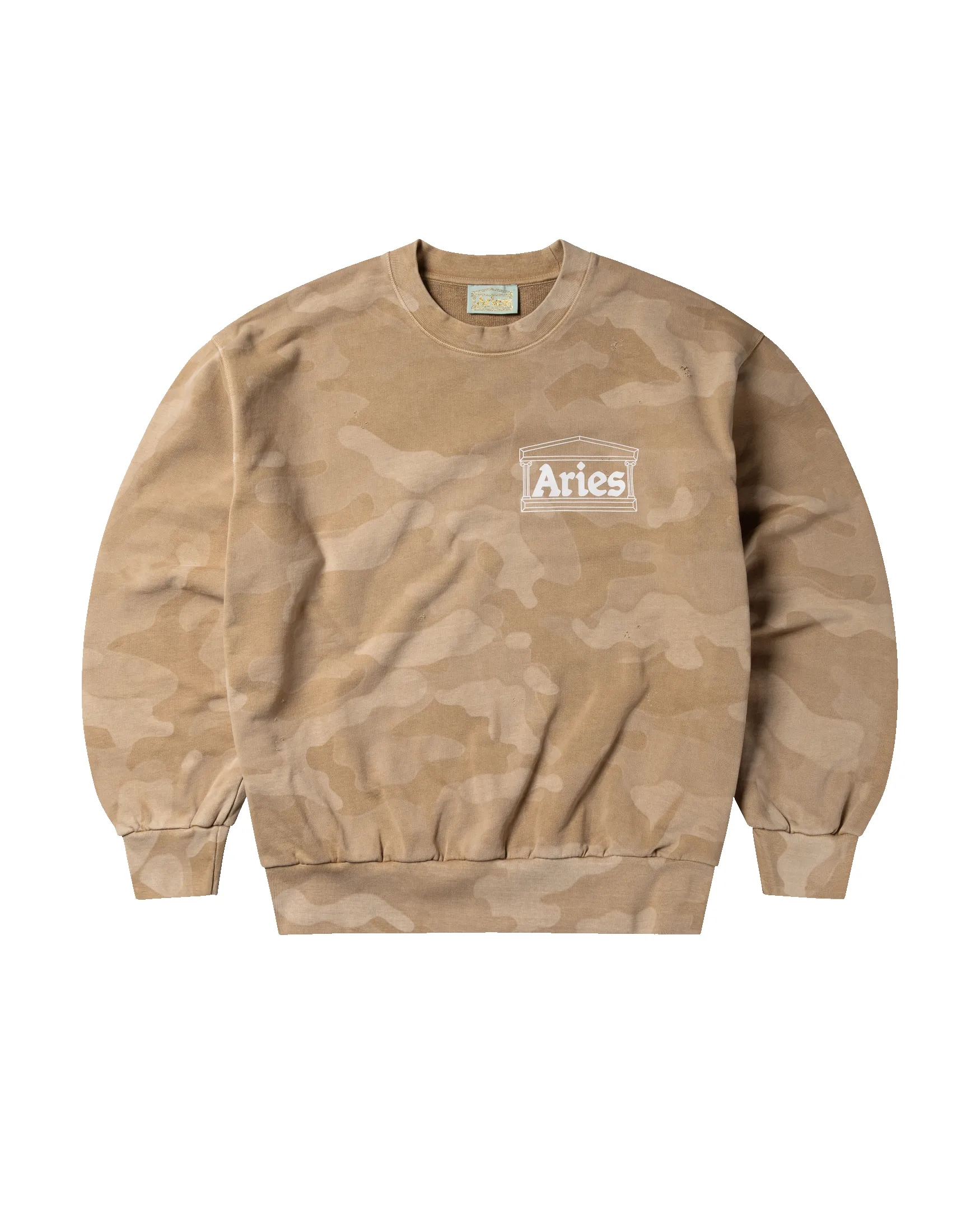 Aged Temple Camo Sweat sold by ARIES