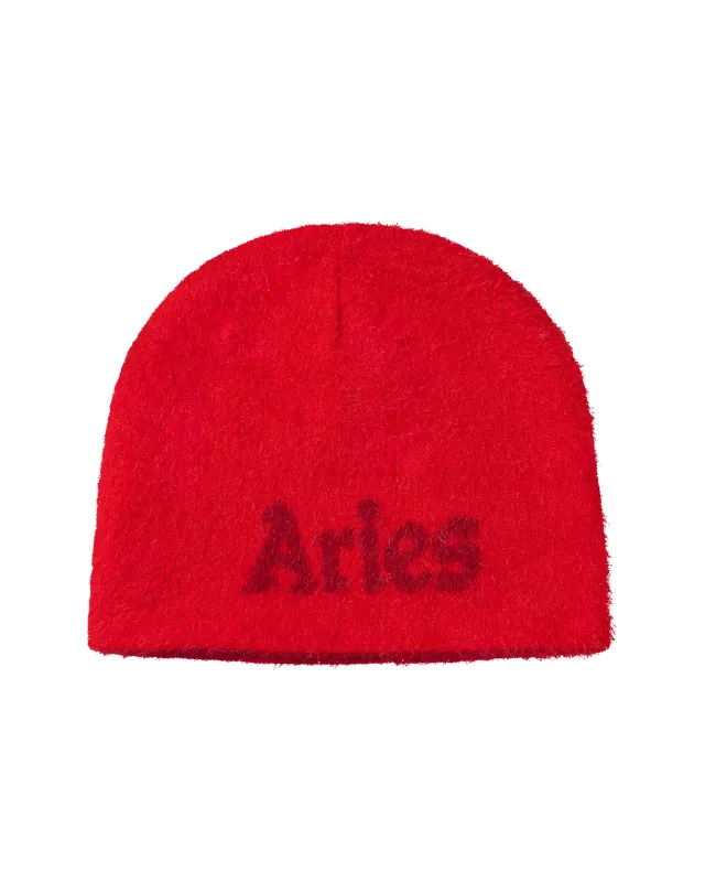 Fluffy Reversible Skull Beanie made by ARIES