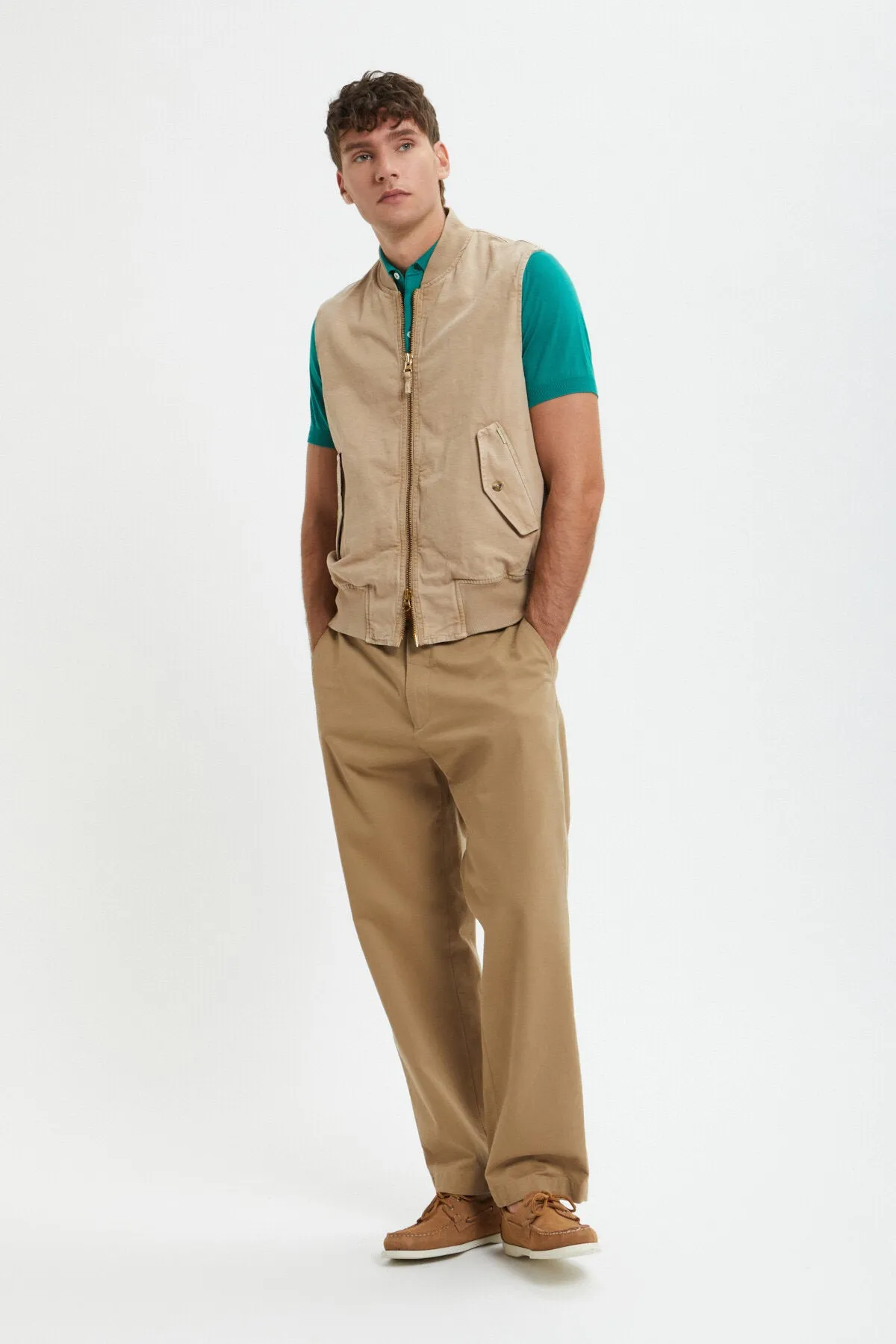 Canvas Garment Dyed Vest sold by Baracuta product image thumbnail 3