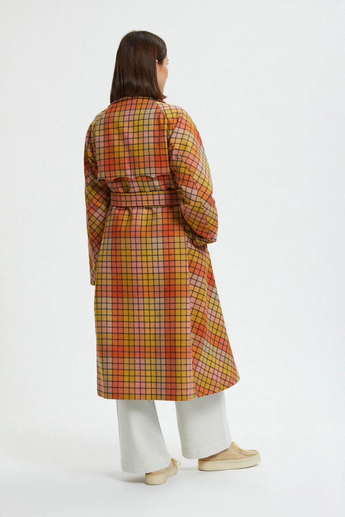 Women's Check Wool Trench sold by Baracuta product image thumbnail 3