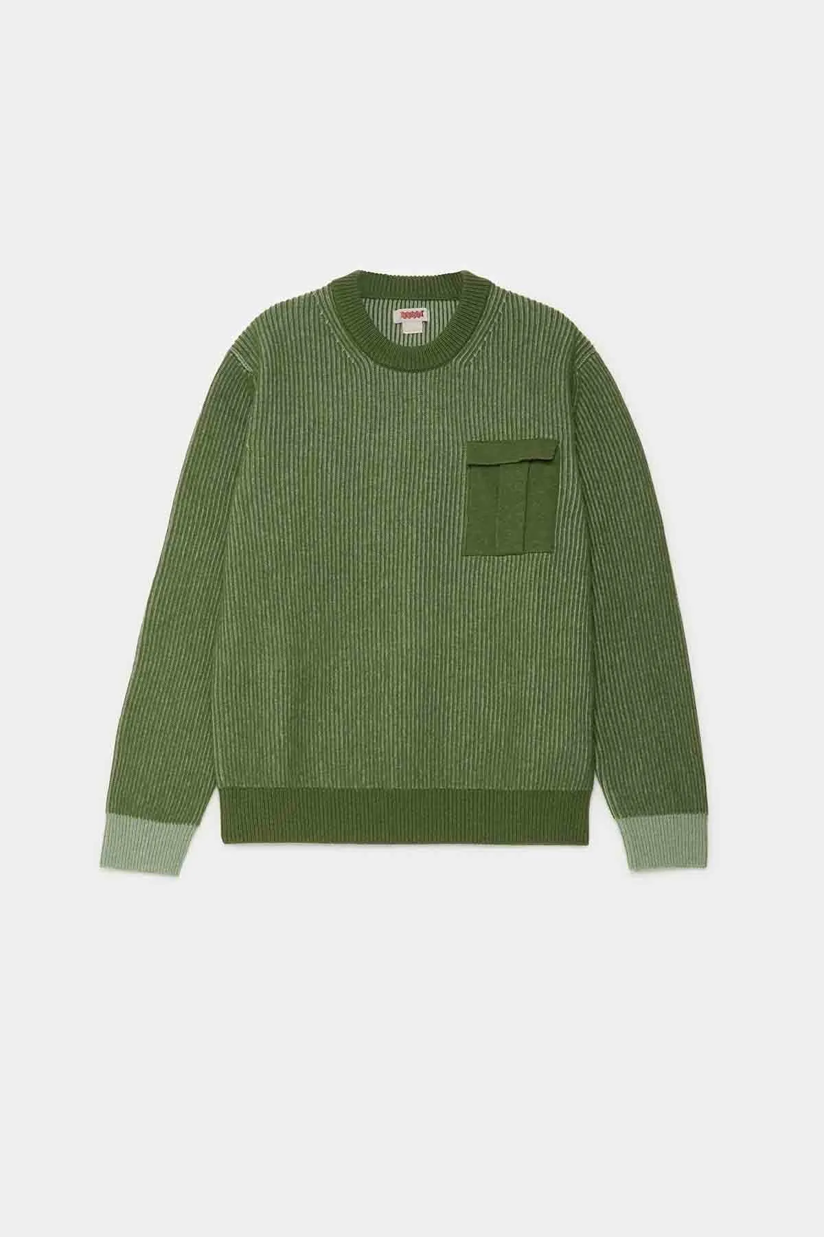 CREWNECK POCKET CONTRAST RIB JUMPER sold by Baracuta product image thumbnail 5