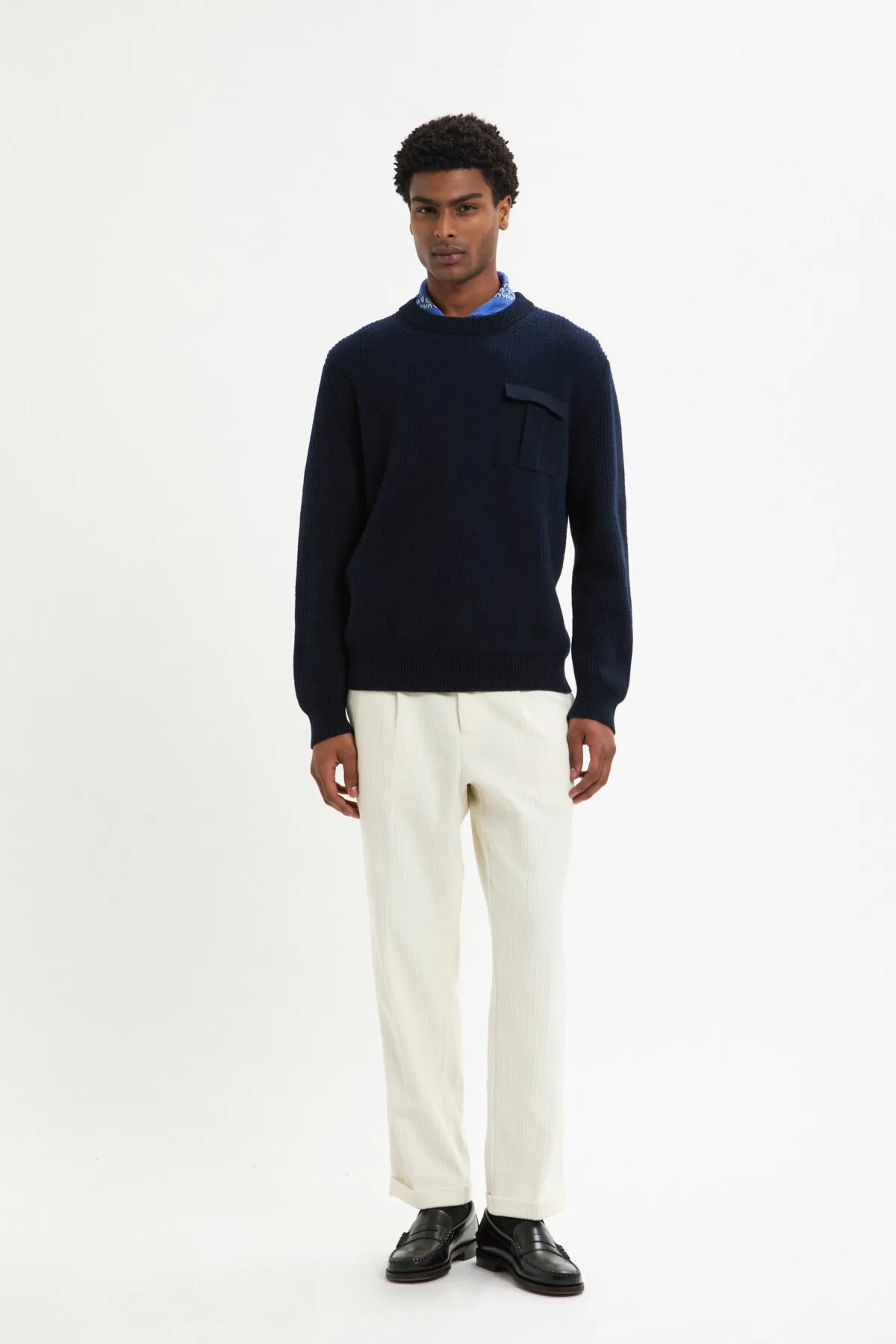 RIB-KNIT CREWNECK POCKET JUMPER sold by Baracuta product image thumbnail 3