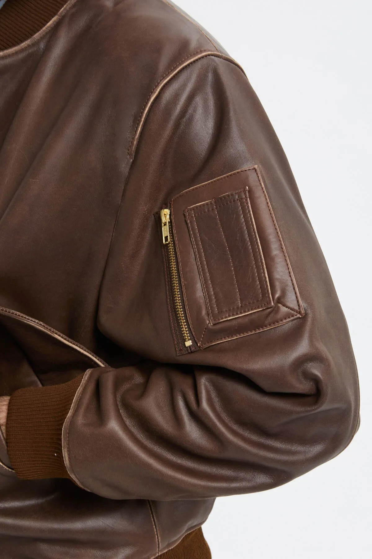LEATHER FLIGHT JACKET sold by Baracuta product image thumbnail 4