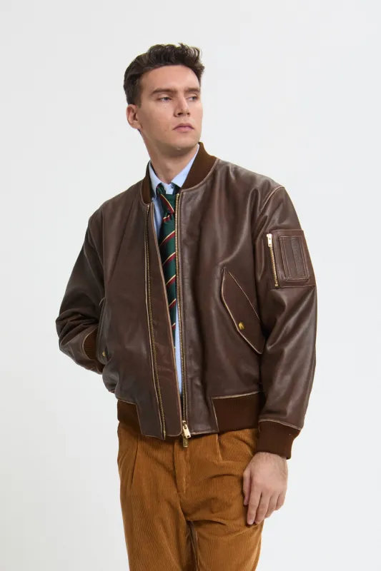 LEATHER FLIGHT JACKET sold by Baracuta