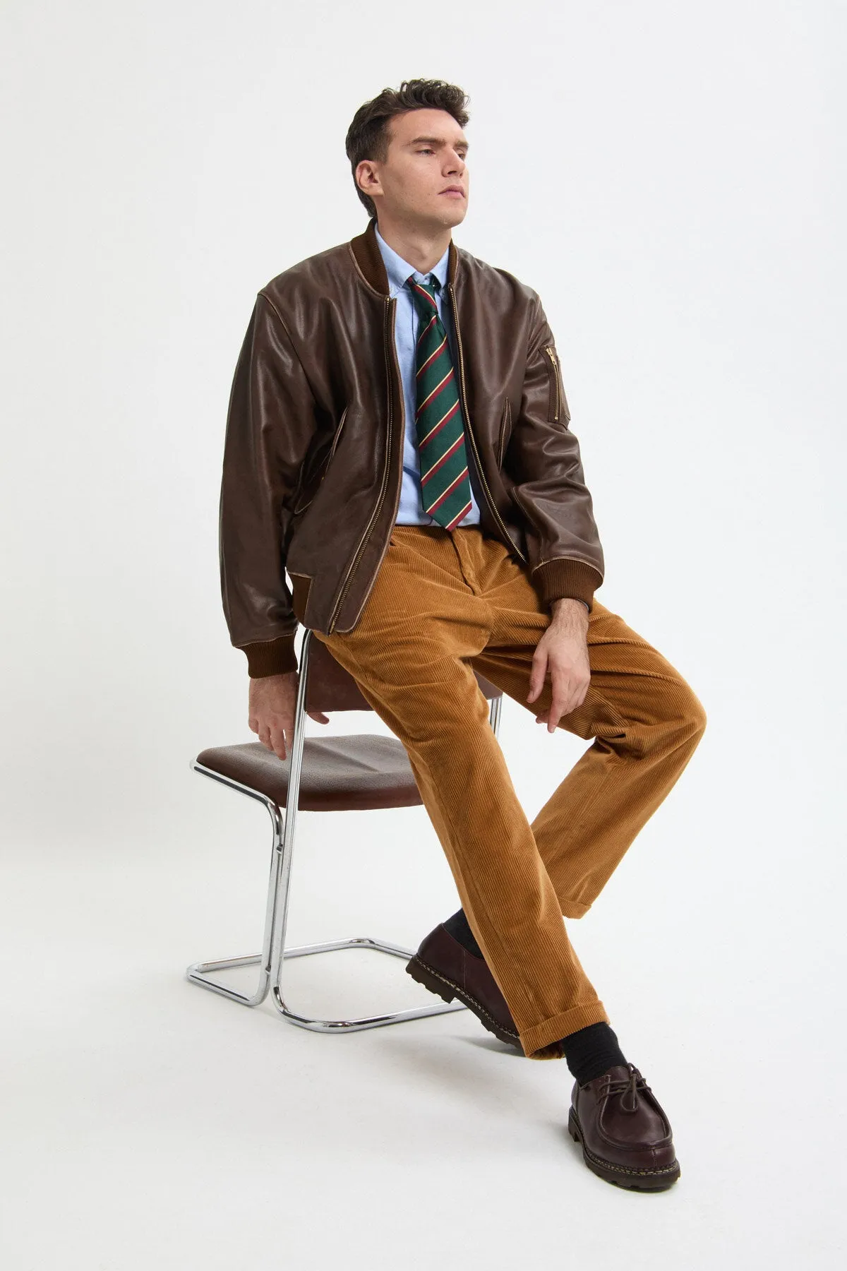 LEATHER FLIGHT JACKET sold by Baracuta product image thumbnail 5