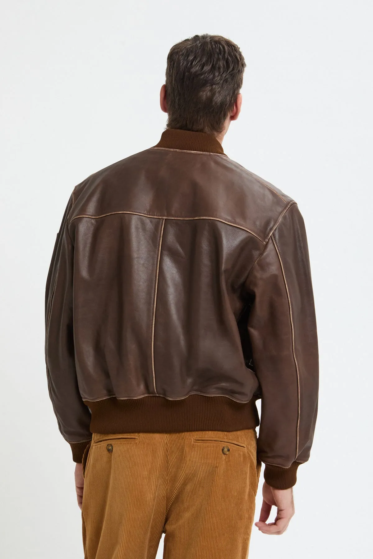 LEATHER FLIGHT JACKET sold by Baracuta product image thumbnail 2