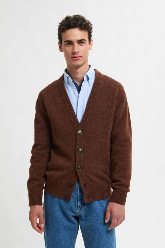 SHETLAND CARDIGAN made by Baracuta