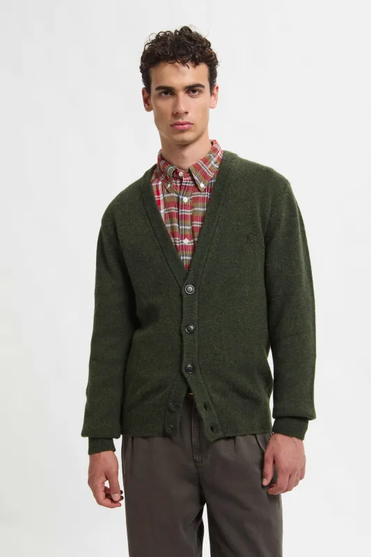 SHETLAND CARDIGAN made by Baracuta
