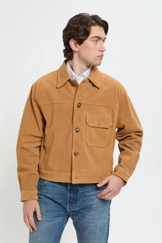 ROUGHOUT SUEDE RIDER JACKET made by Baracuta