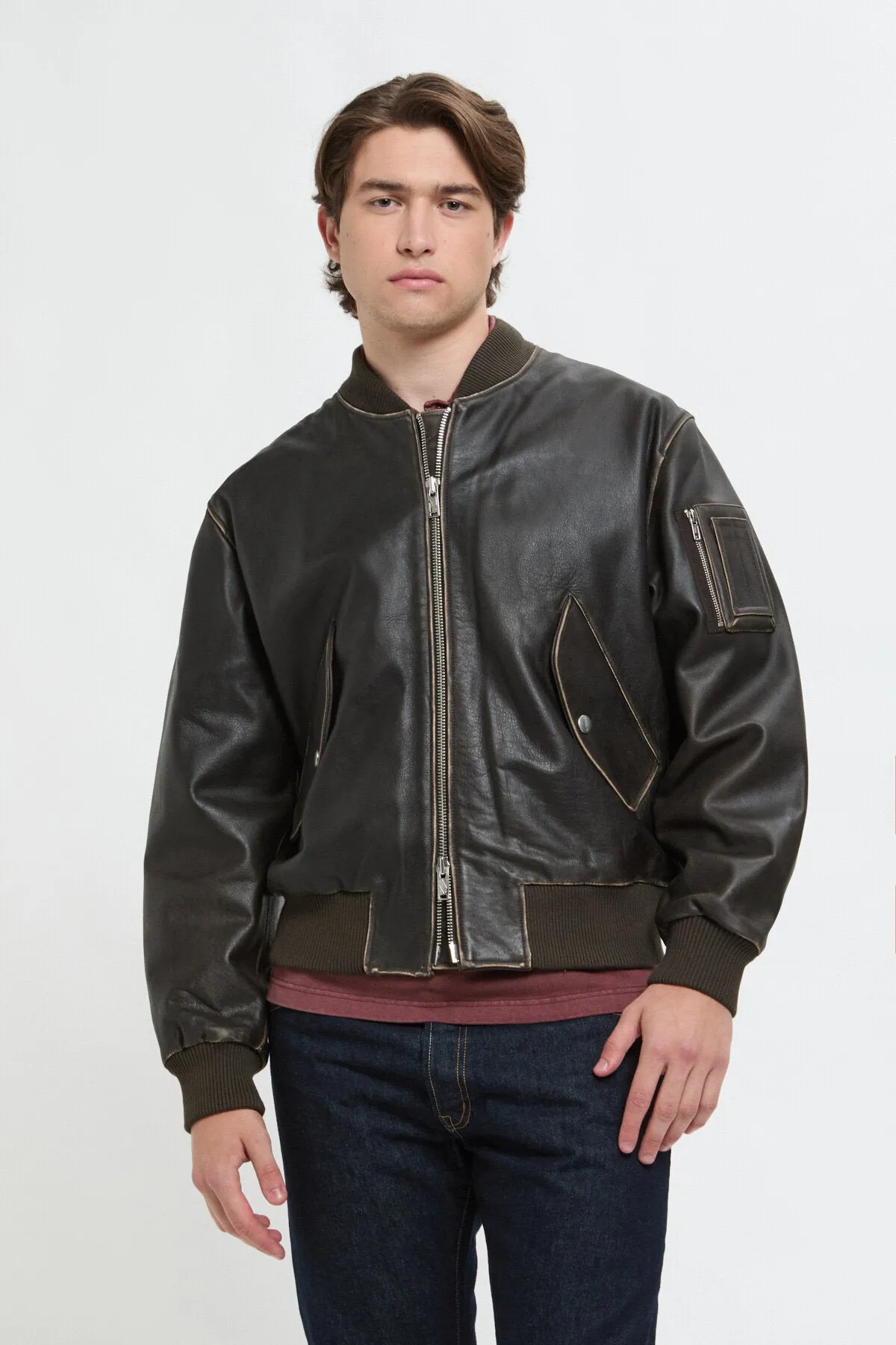 LEATHER FLIGHT JACKET sold by Baracuta