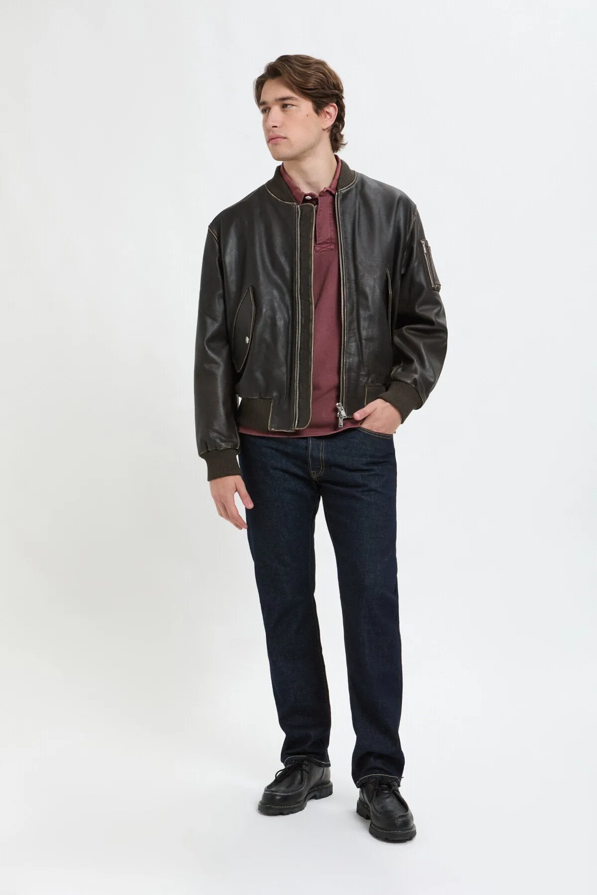 LEATHER FLIGHT JACKET sold by Baracuta product image thumbnail 2