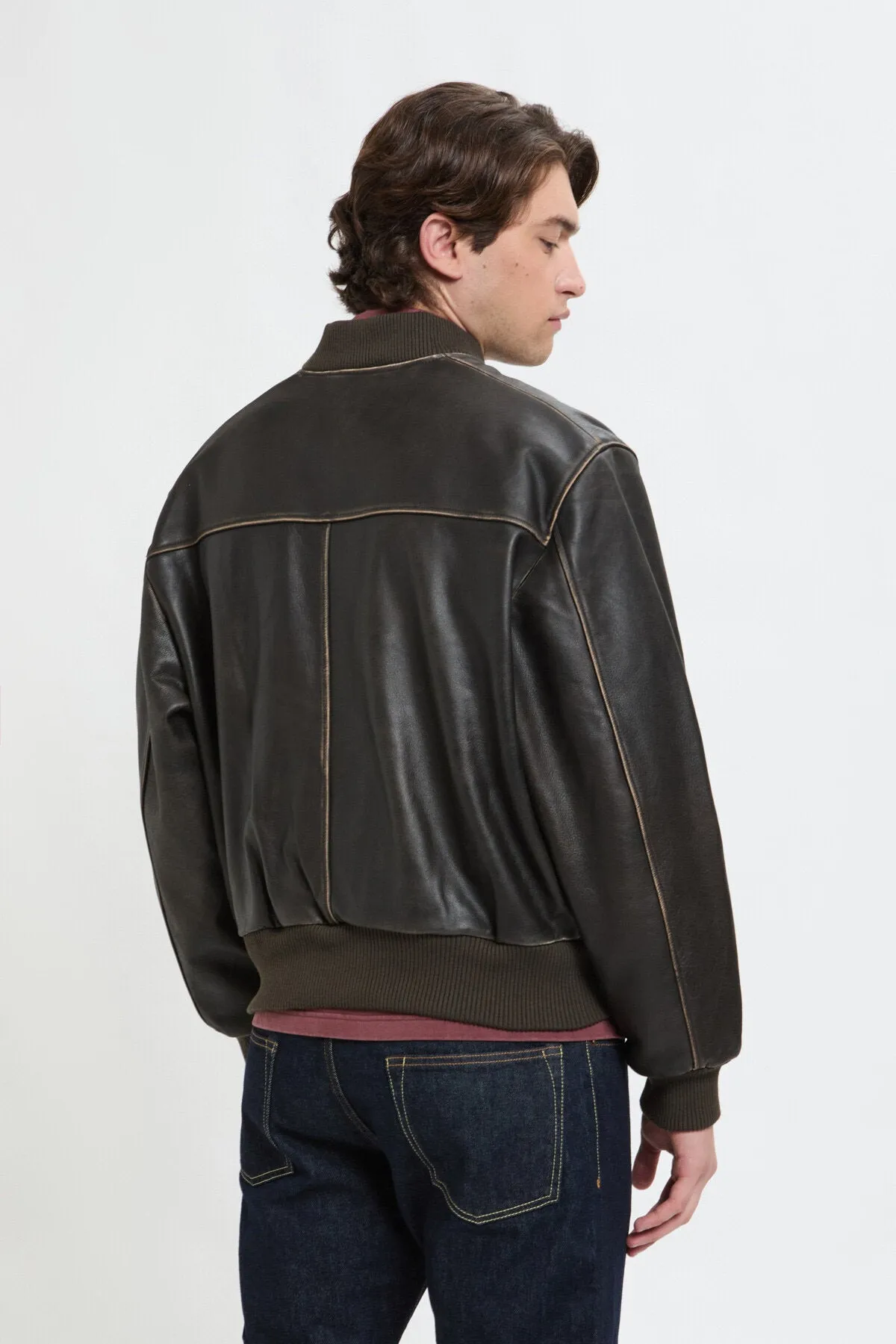 LEATHER FLIGHT JACKET sold by Baracuta product image thumbnail 3