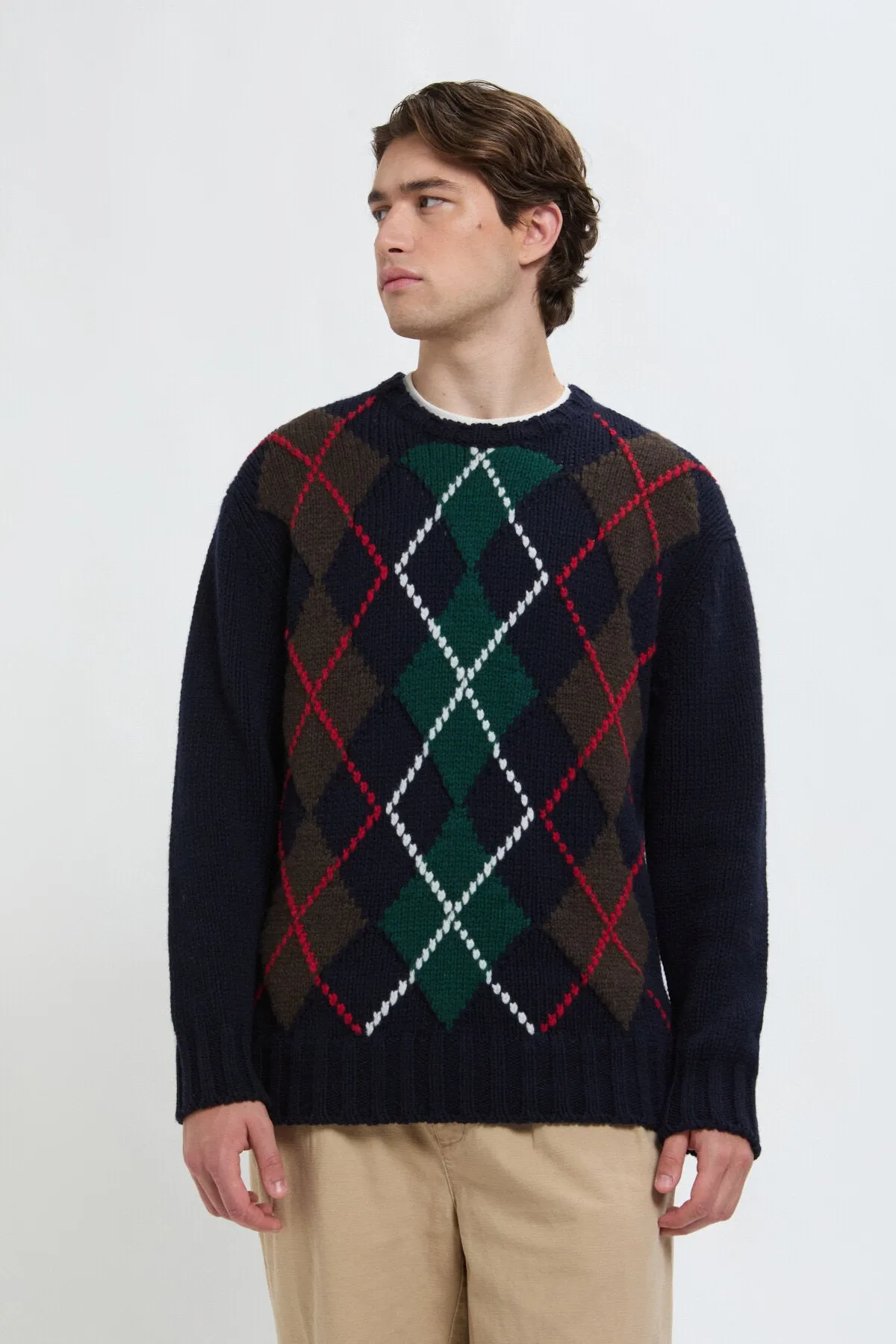 ARGYLE CREWNECK sold by Baracuta
