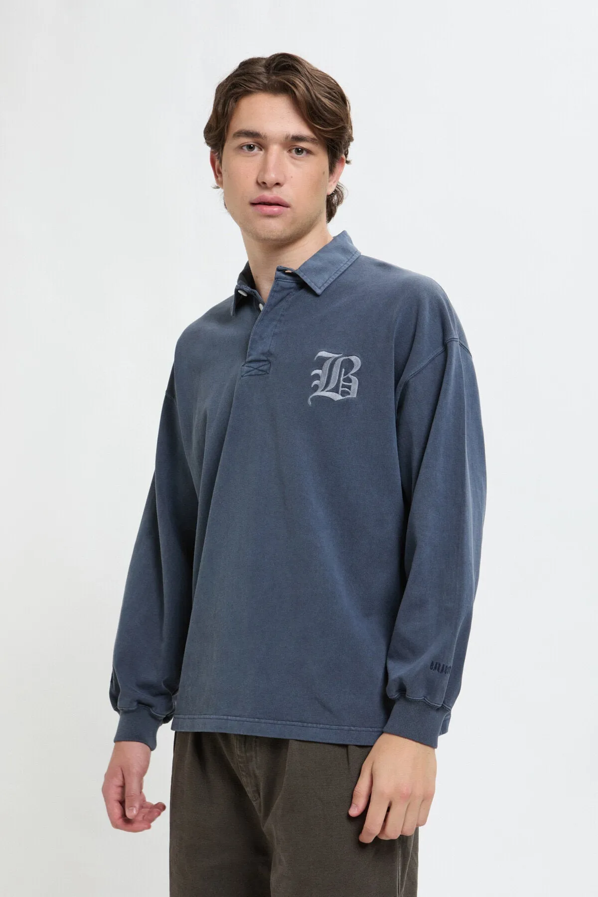 GARMENT-DYED RUGBY POLO sold by Baracuta