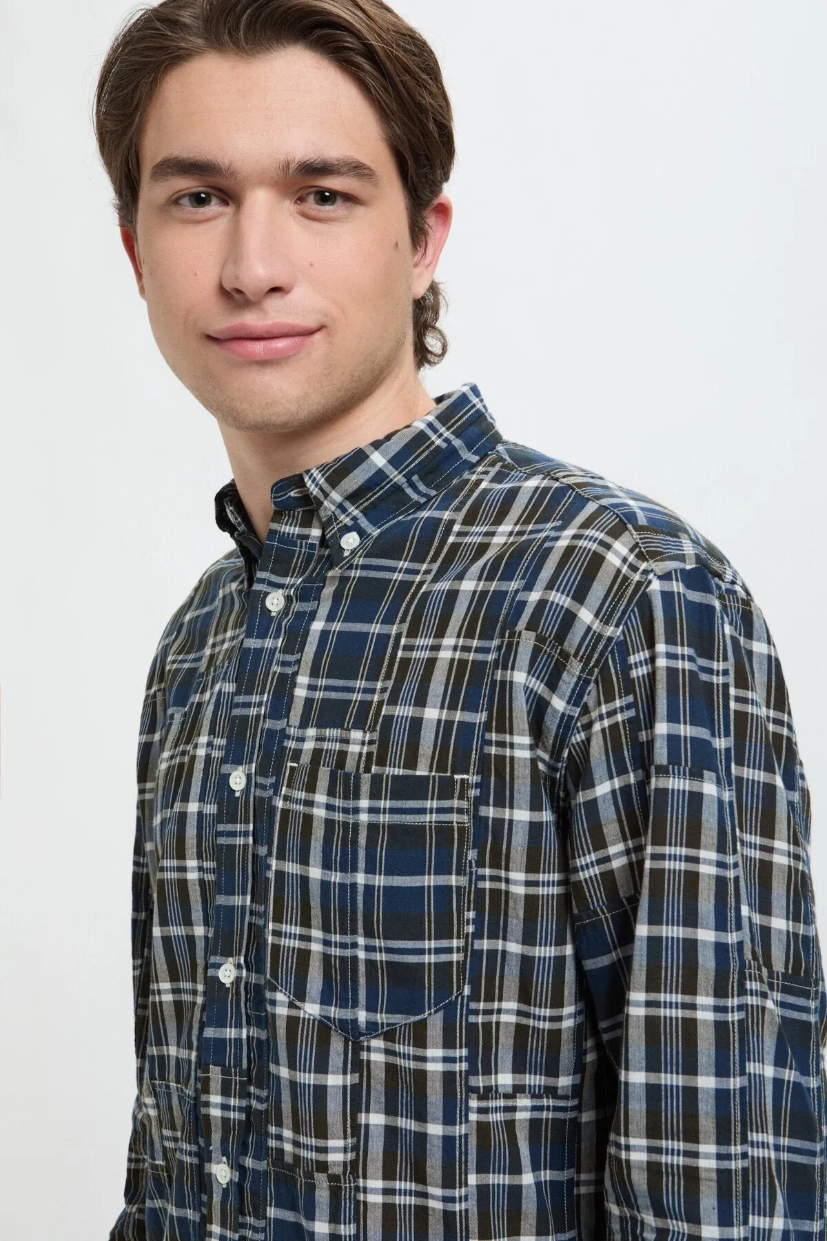 CHECKED BD SHIRT WITH CHEST POCKET sold by Baracuta product image thumbnail 4