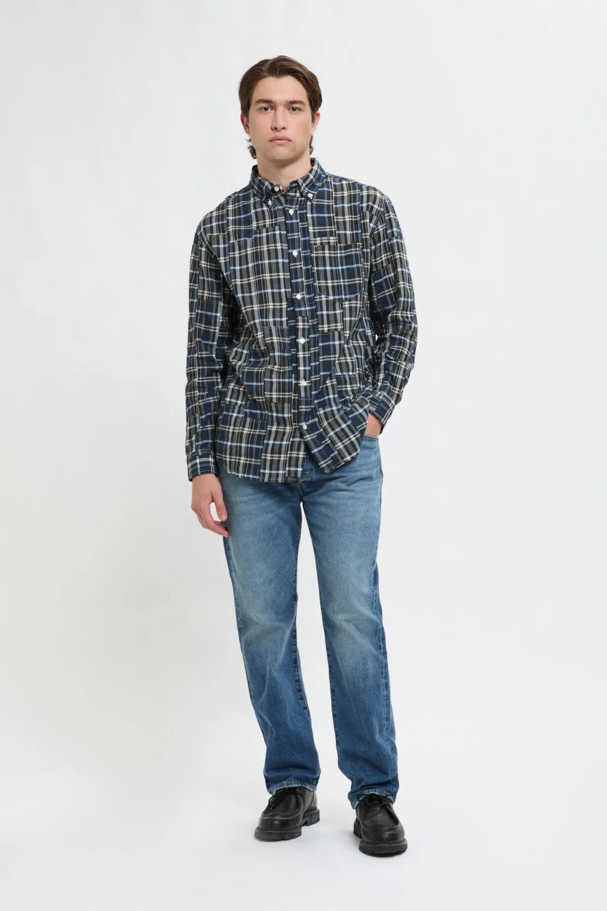 CHECKED BD SHIRT WITH CHEST POCKET sold by Baracuta product image thumbnail 2