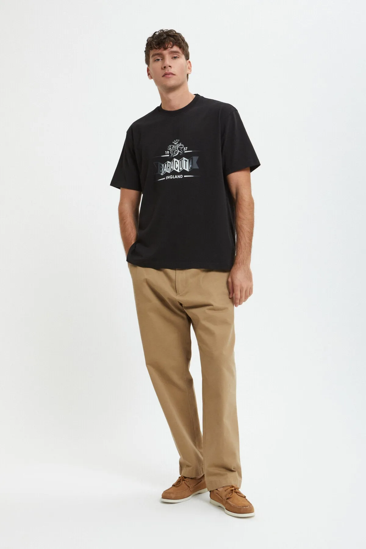 Faded Logo T-Shirt sold by Baracuta product image thumbnail 3