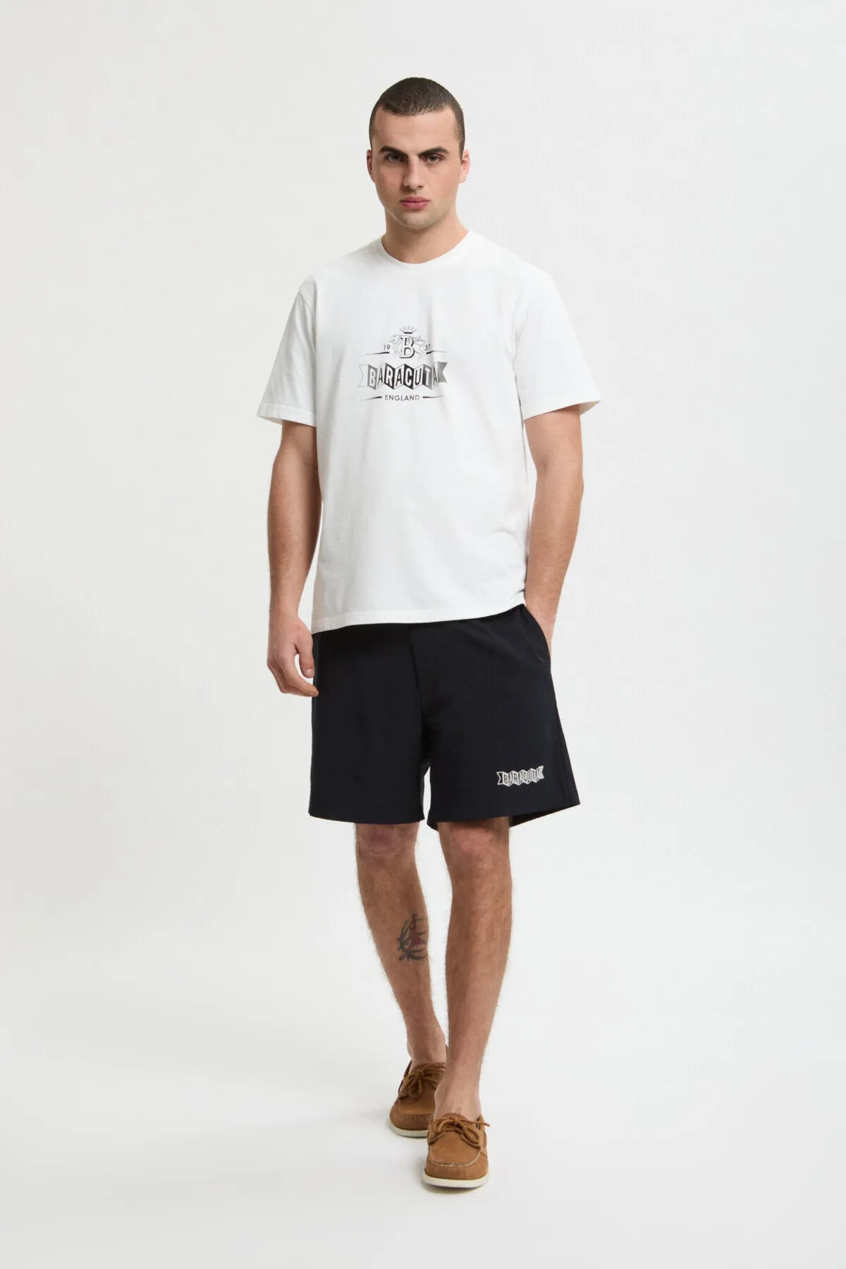 Faded Logo T-Shirt sold by Baracuta product image thumbnail 3