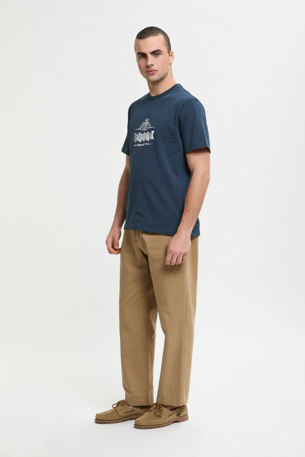 Faded Logo T-Shirt sold by Baracuta product image thumbnail 4