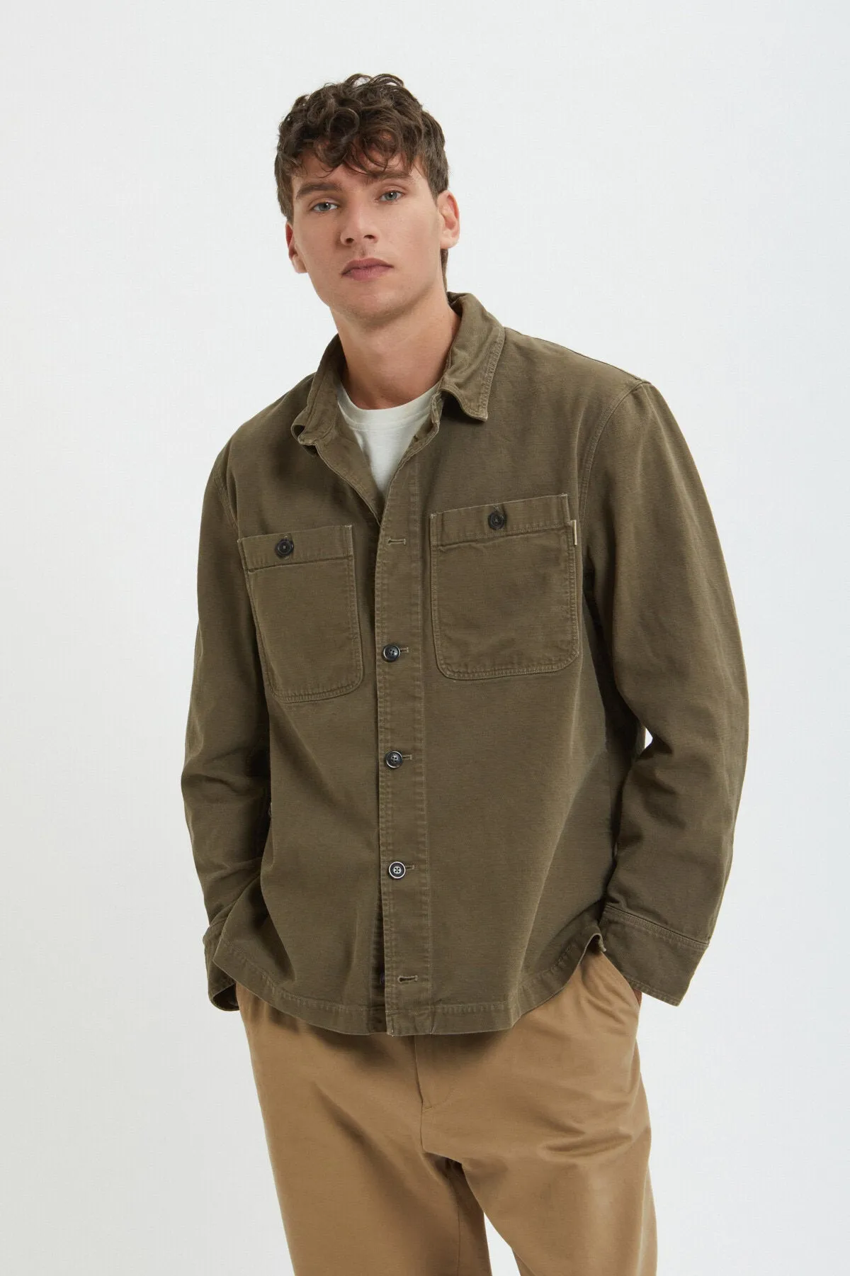 Canvas Garment Dyed Overshirt sold by Baracuta product image thumbnail 2