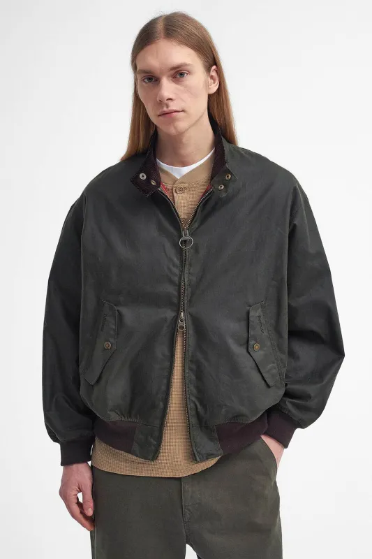 Barbour x Baracuta MA-1 Waxed Harrington Jacket sold by Baracuta