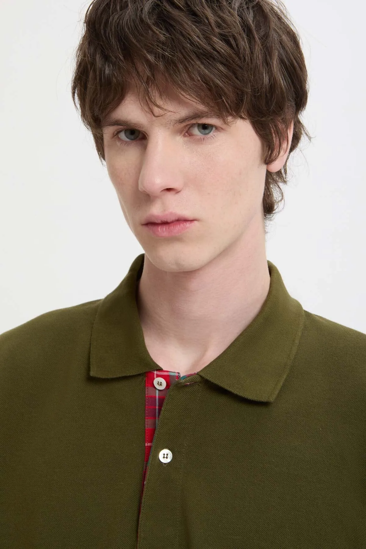 Tartan Placket Polo sold by Baracuta product image thumbnail 5