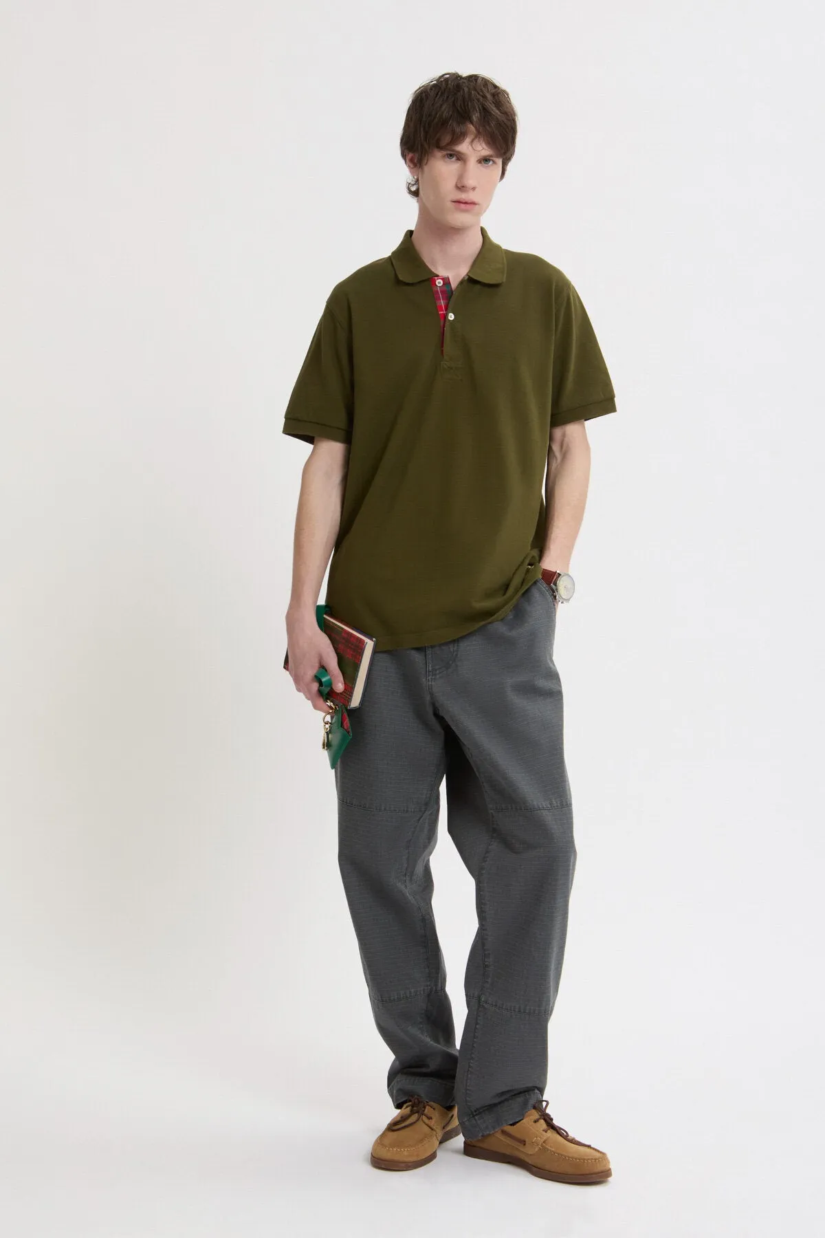 Tartan Placket Polo sold by Baracuta product image thumbnail 3