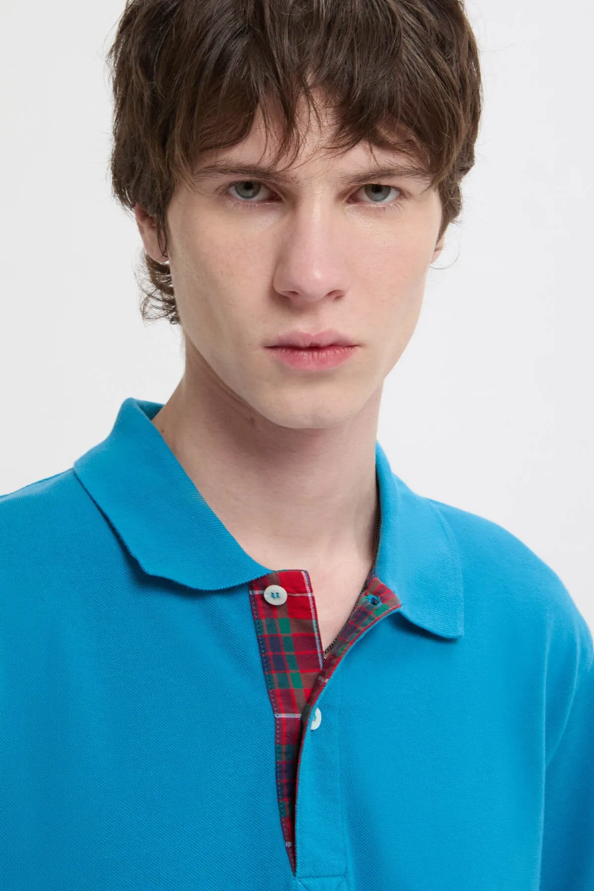 Tartan Placket Polo sold by Baracuta product image thumbnail 4