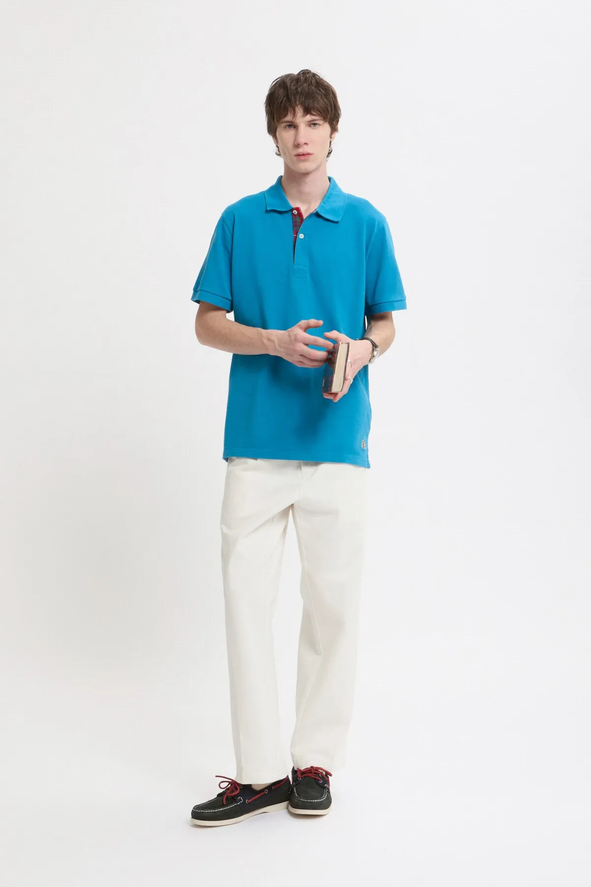 Tartan Placket Polo sold by Baracuta product image thumbnail 2