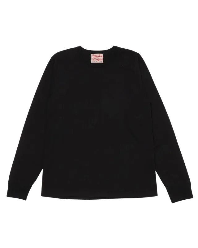 Double Heavyweight Long Sleeve T-shirt - Black made by Wonder Looper