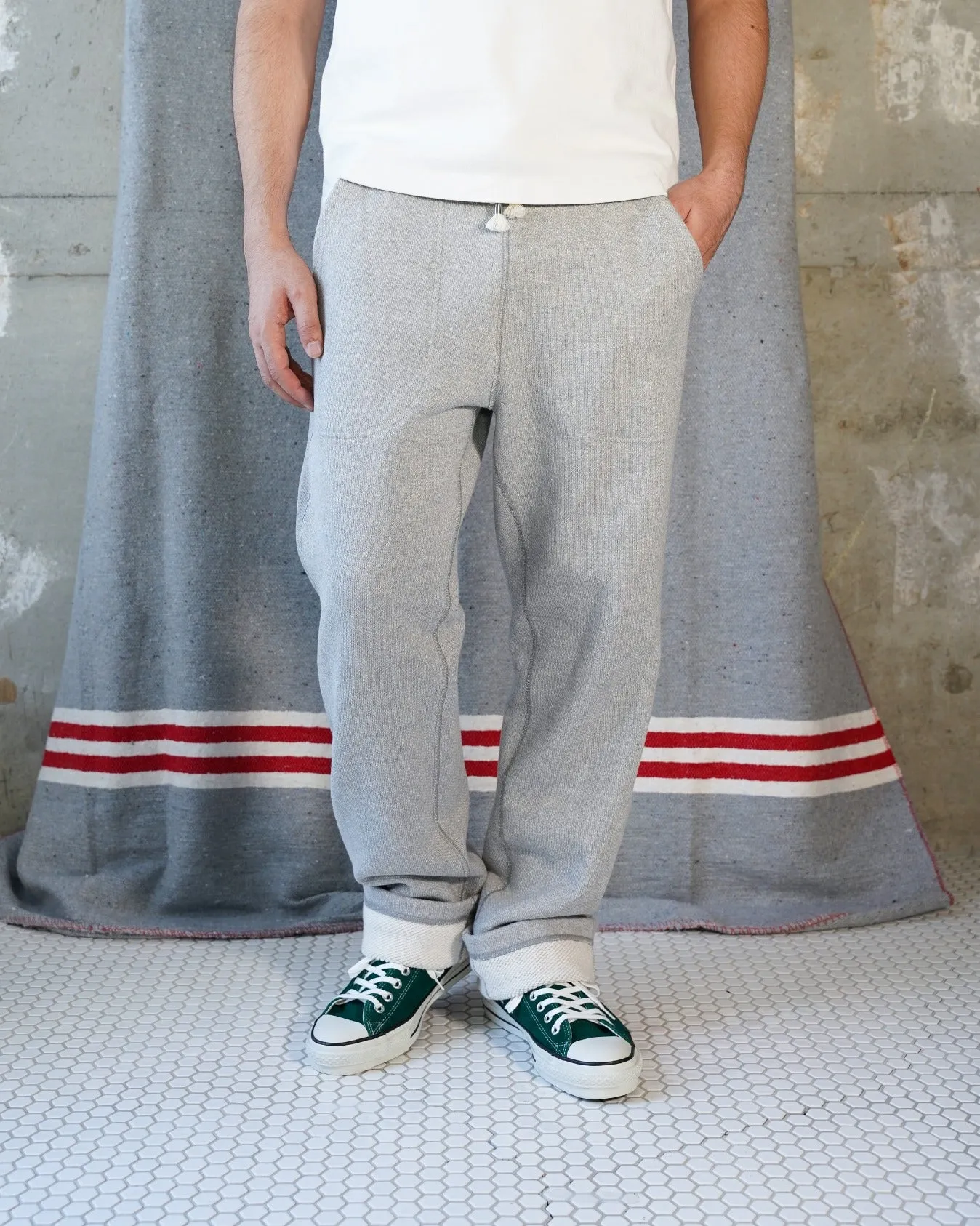 Sweatpants - Double Heavyweight French Terry - Heather Grey sold by Wonder Looper product image thumbnail 2